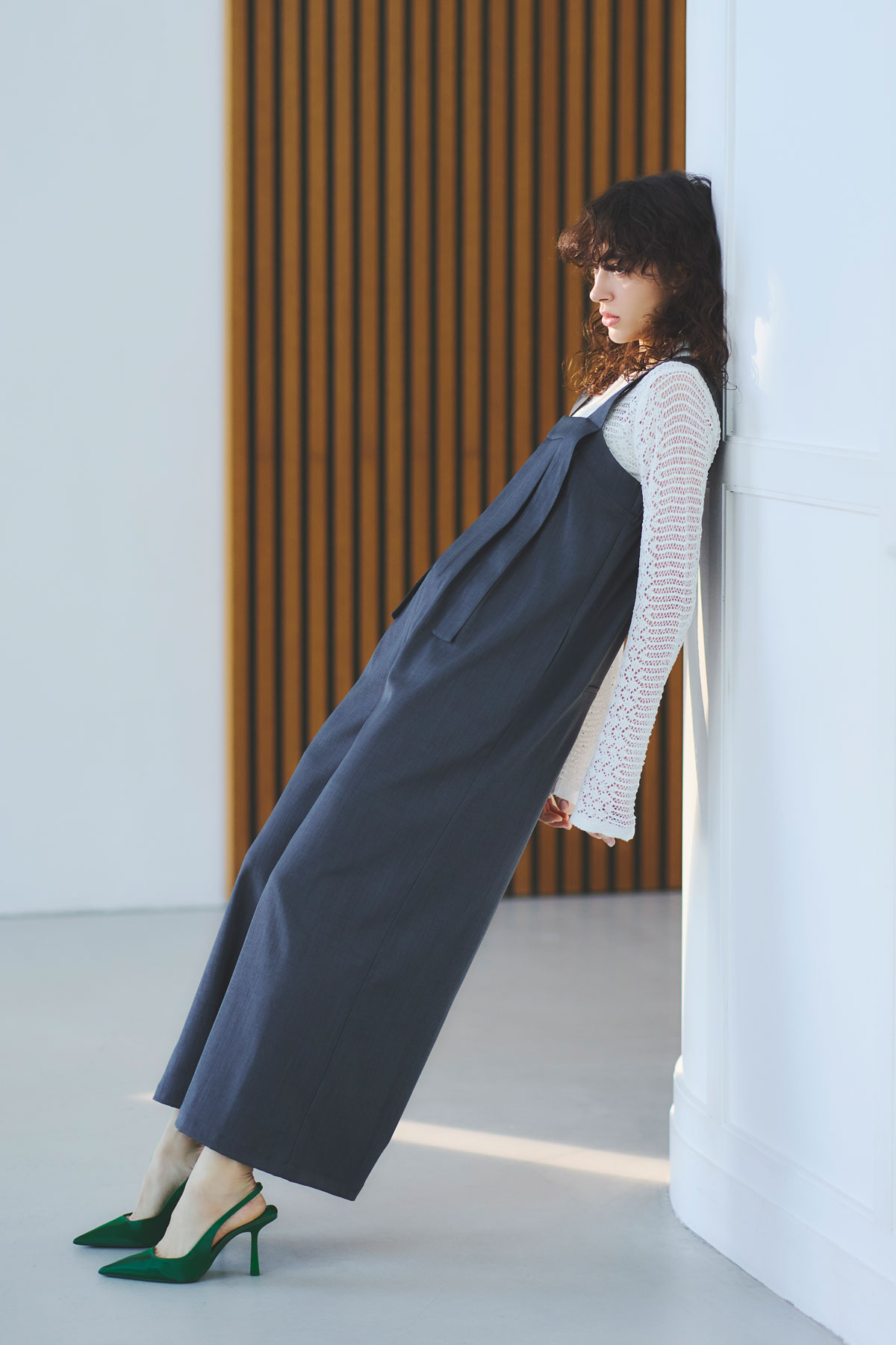 【MORE SALE】ワイドサロペット＊SALE品につき返品/交換/注文確定後の変更キャンセル不可＊