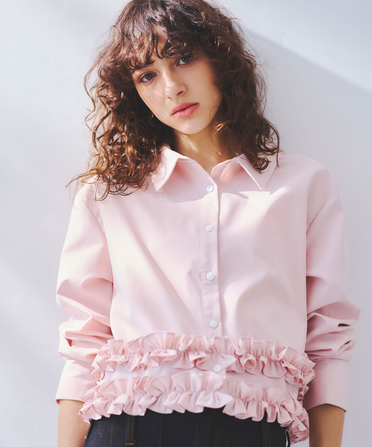 ４月再販予定!裾フリルブラウス