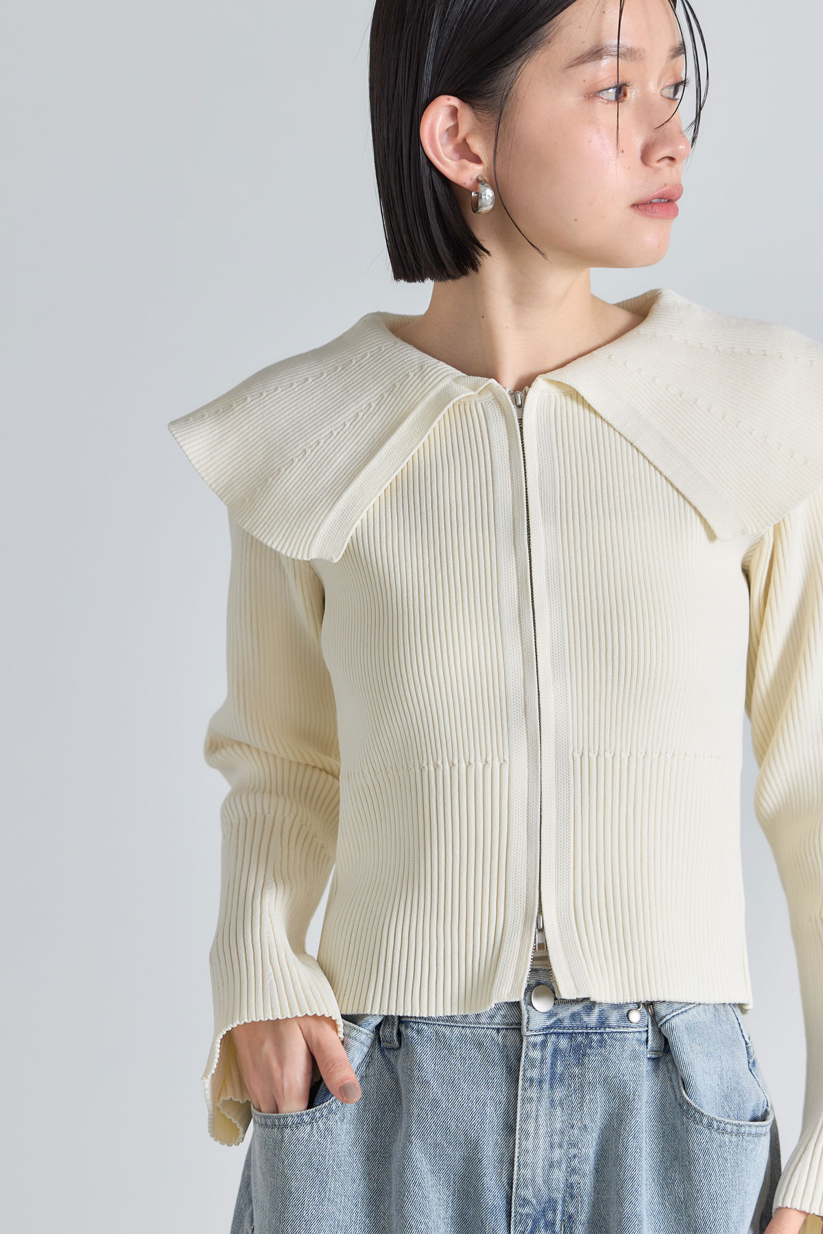 9月26日オフィシャルサイト限定再販！ビッグカラーWジップカーディガン