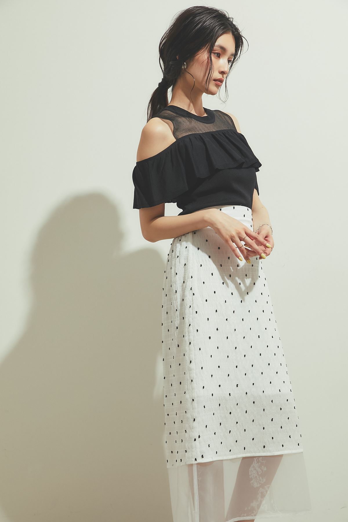【佐藤優里亜さん着用】シアードットレイヤードスカート＊SALE品につき返品/交換/注文確定後の変更キャンセル不可＊