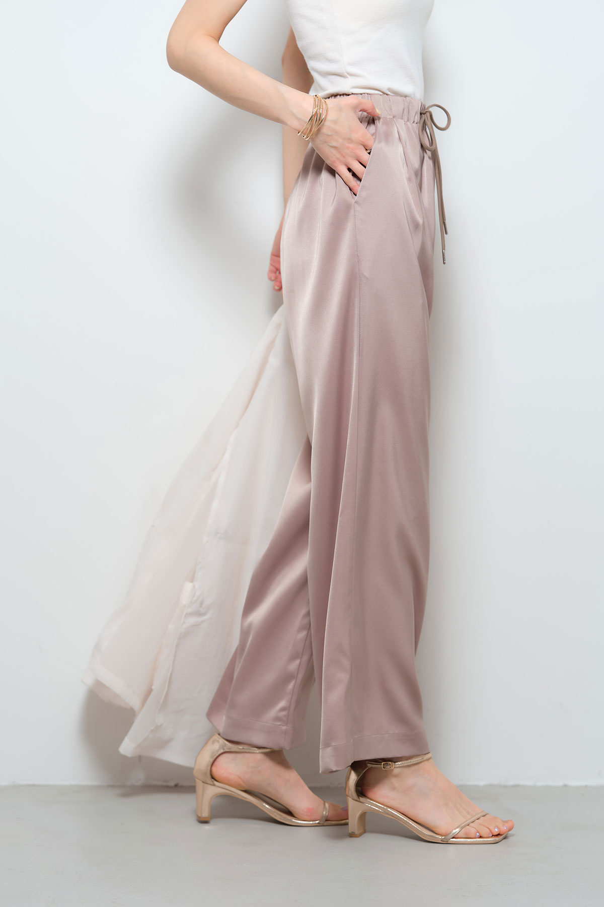 6月28日再販！【mayoさんコラボ】サテンイージーパンツ