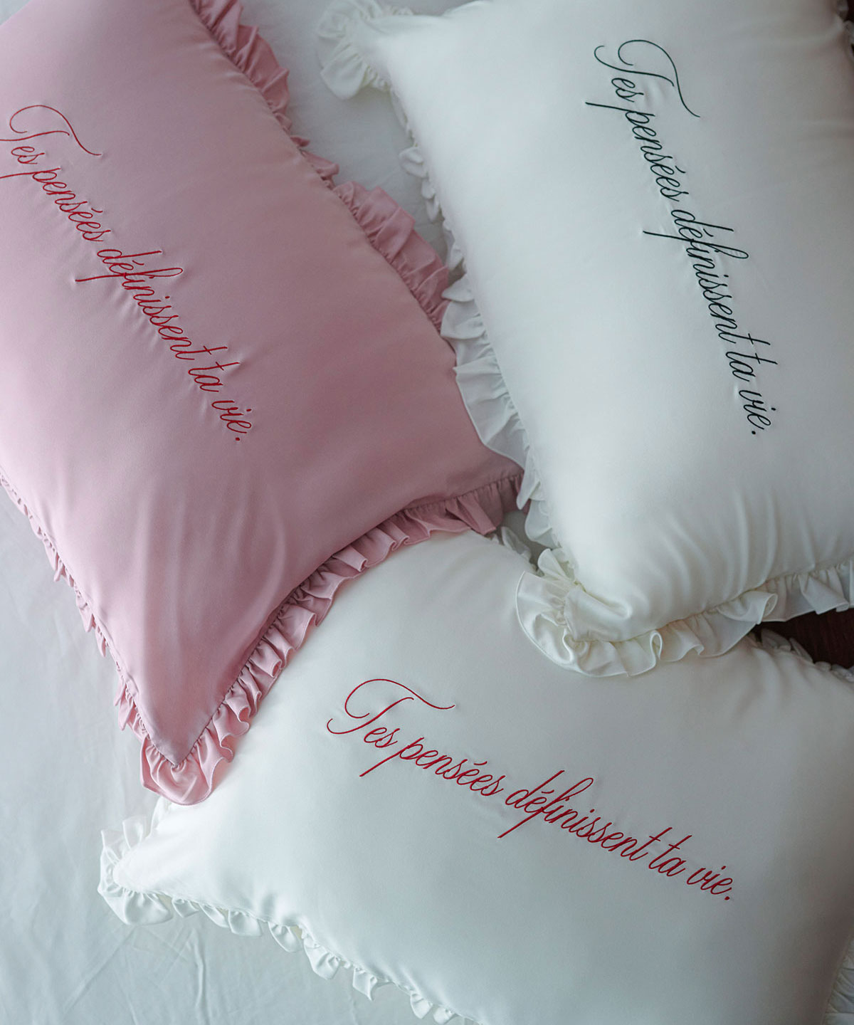 【SPRING SALE】【美香さんコラボ】フリルピローケース＊SALE品につき返品/交換/注文確定後の変更キャンセル不可＊