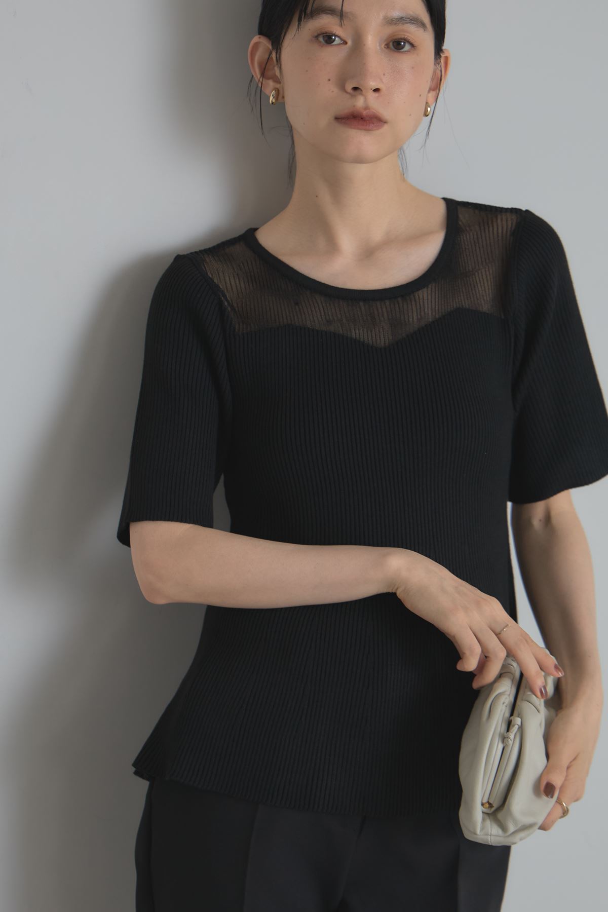 【AW SALE】ビスチェ切替ニット＊SALE品につき返品/交換/注文確定後の変更キャンセル不可＊