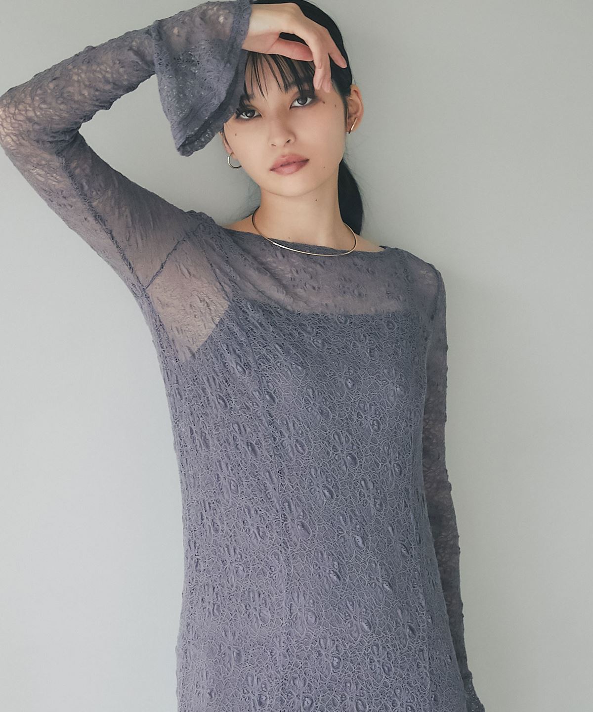 【FINAL SALE】フラワーストレッチレースワンピース＊SALE品につき返品/交換/注文確定後の変更キャンセル不可＊