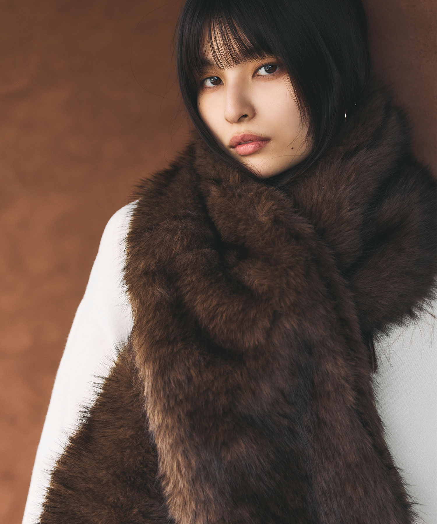 【宮本茉由さんカタログ着用】フェイクファーストール