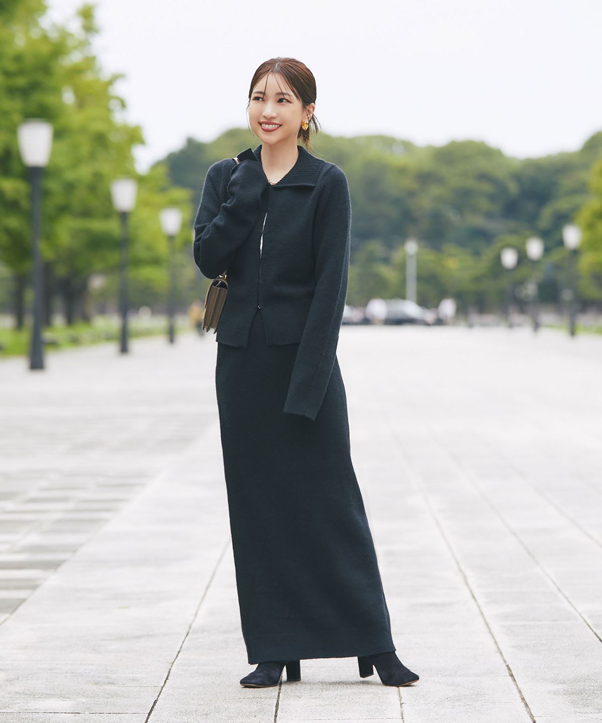 11月30日WEB限定再販！【マシェリコラボ】裾リブタイトニットスカート（10-201860とセットアップ可能）