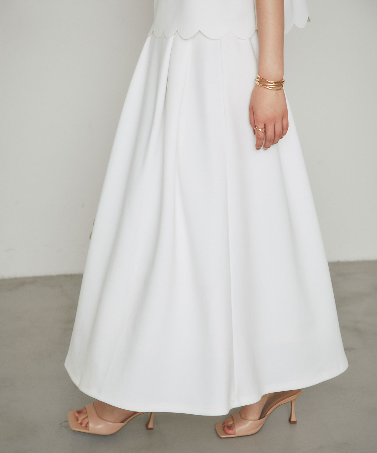 ストレッチポンチスカート	【1-204133とセットアップ可能】