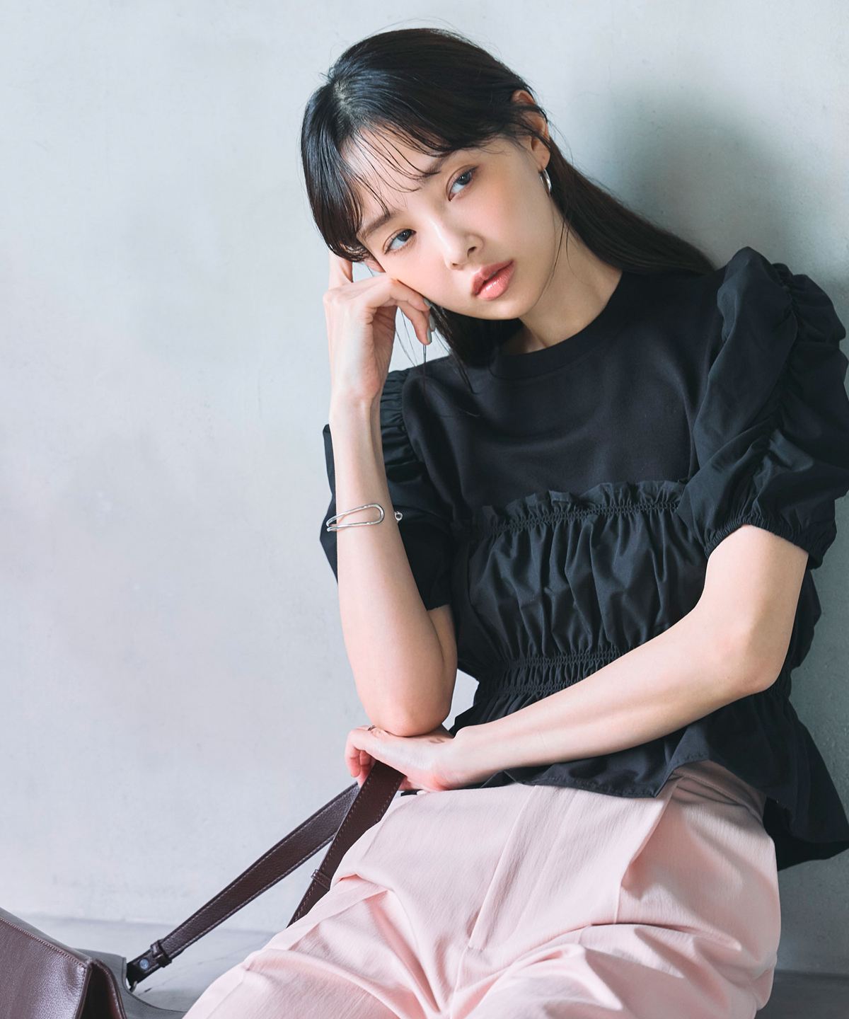 ボリュームスリーブTシャツ