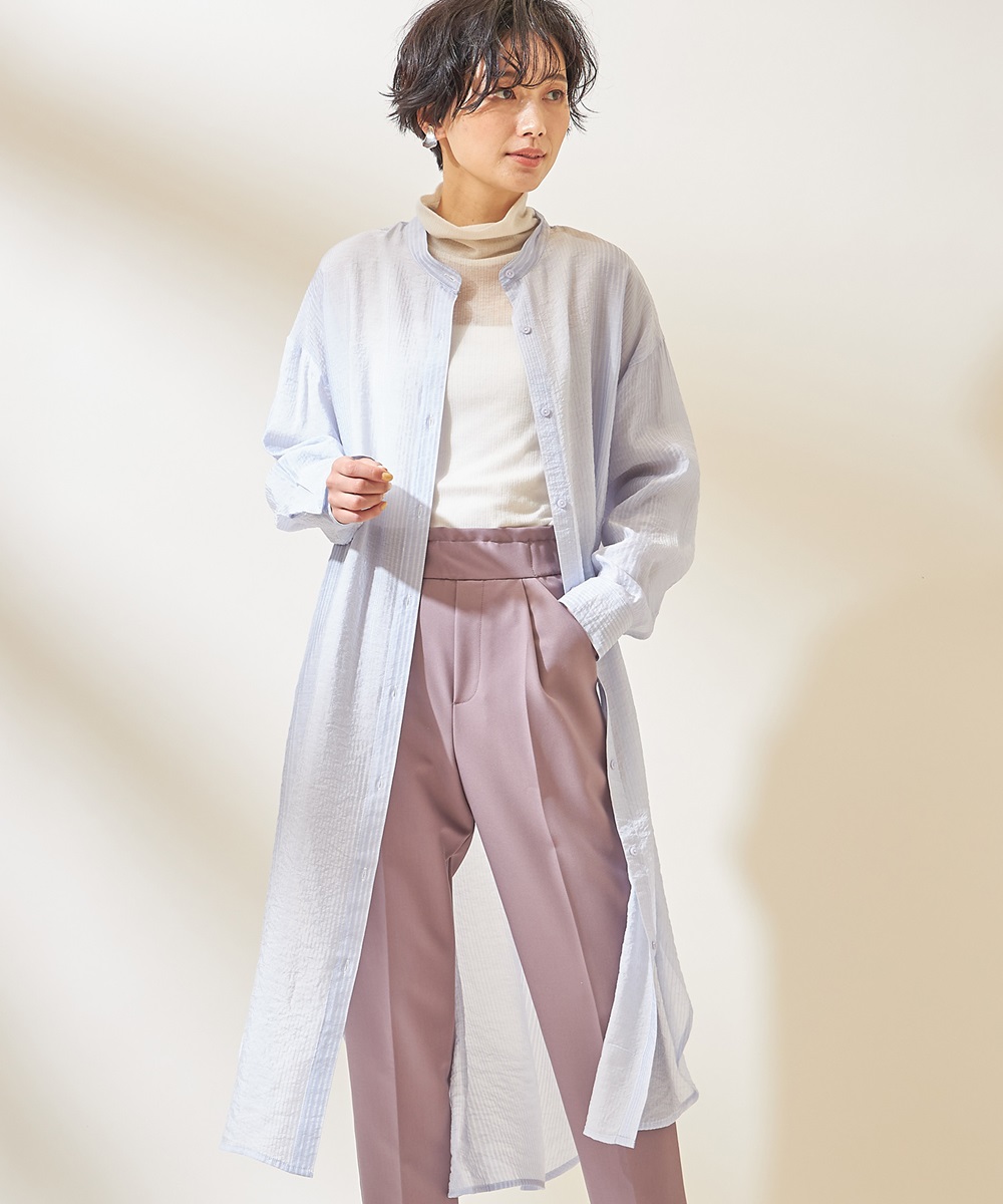 ストライプシャツワンピース《一部の店舗のみ入荷》