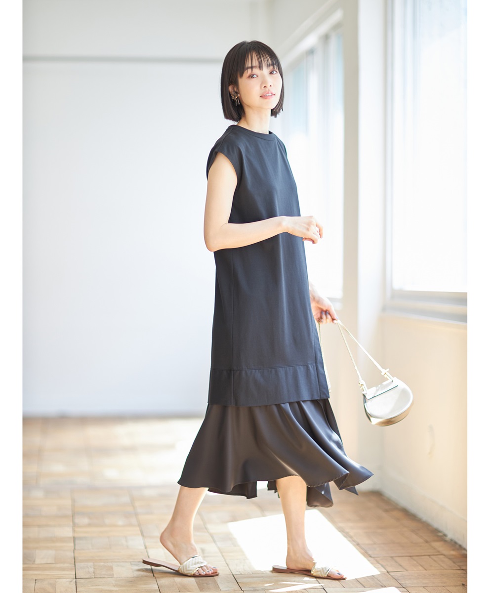 ランダムヘムカットワンピース《MONOTONE COLLECTION》