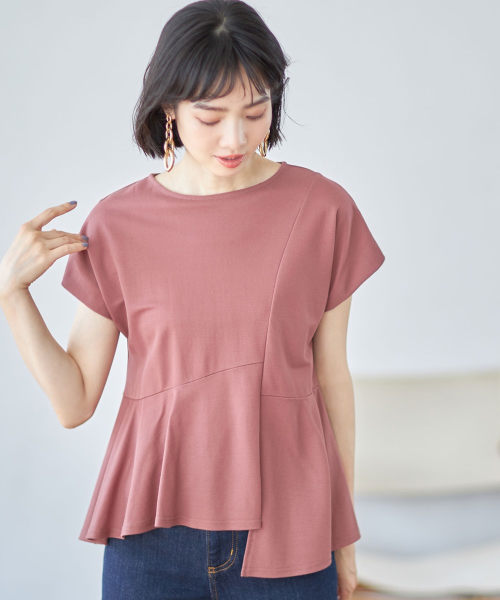 アシンメトリーヘムプルオーバー《Feminine style》