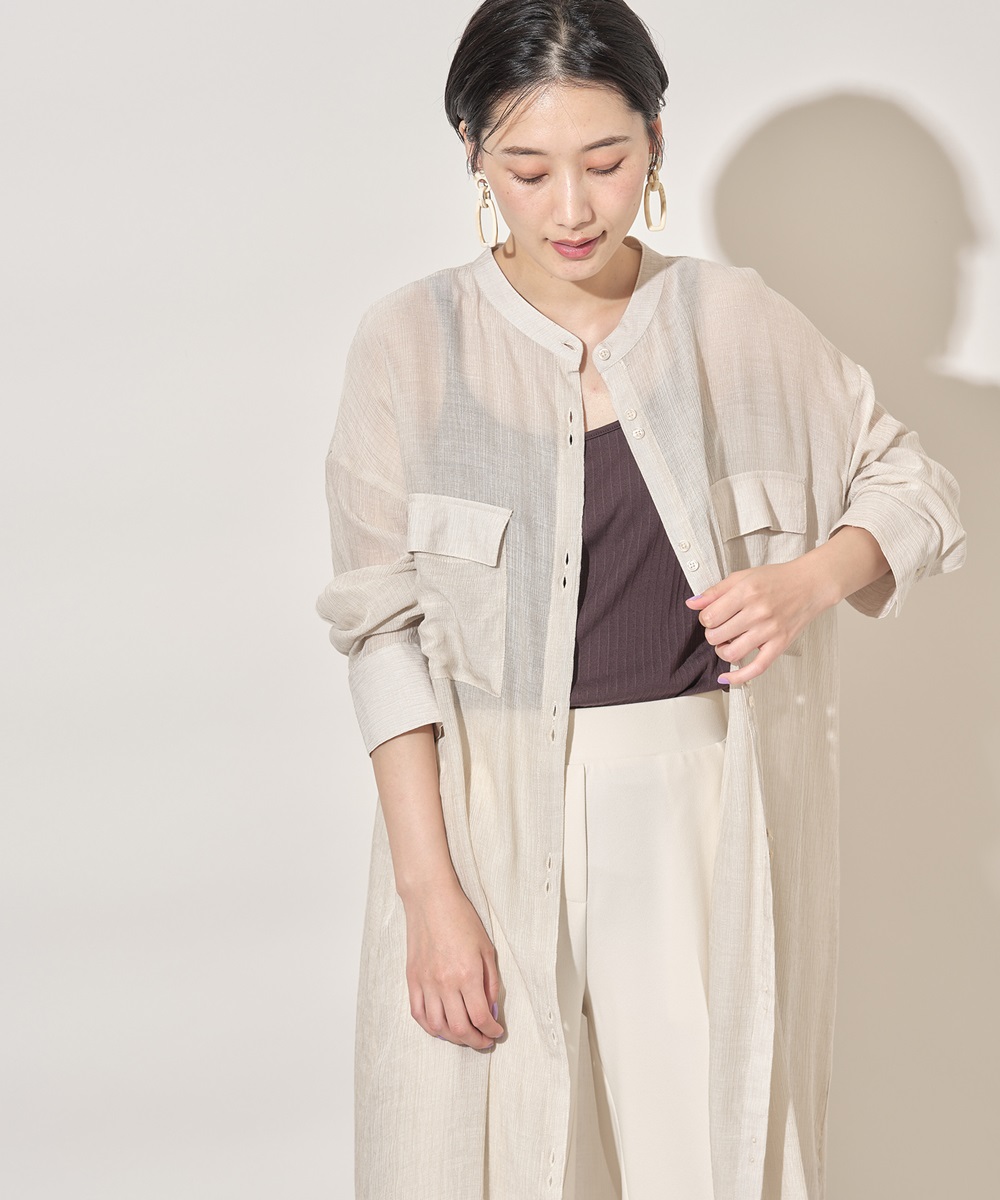シアーシャツワンピース　※WEBstore限定販売