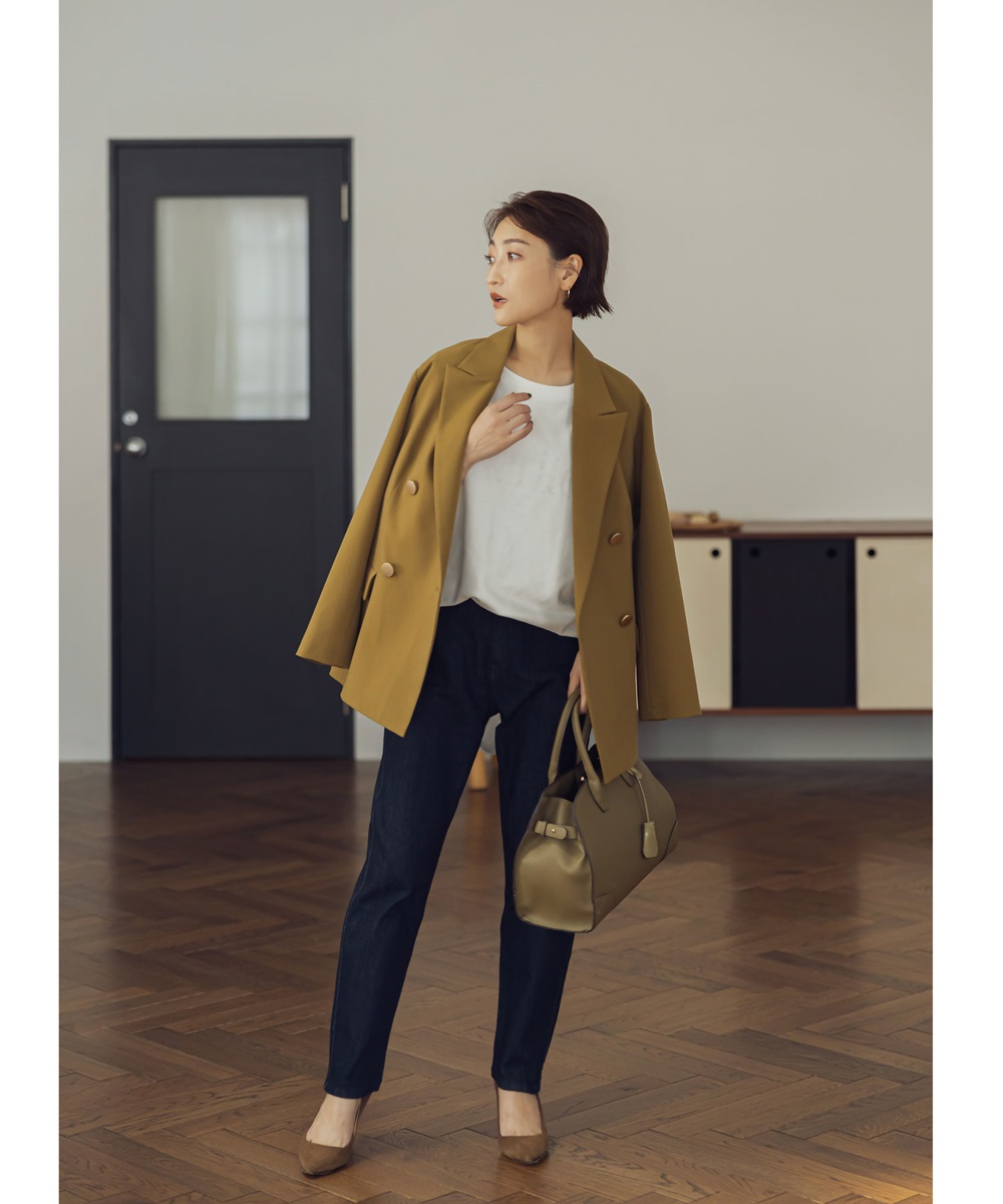 10月７日午前0:00 WEB Store限定再販！【金子麻貴さん着用】デニムスリムテーパードパンツ