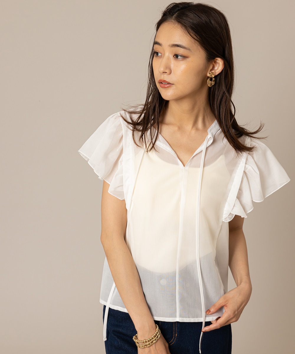 前後2WAYフリルブラウス※一部店舗のみ入荷
