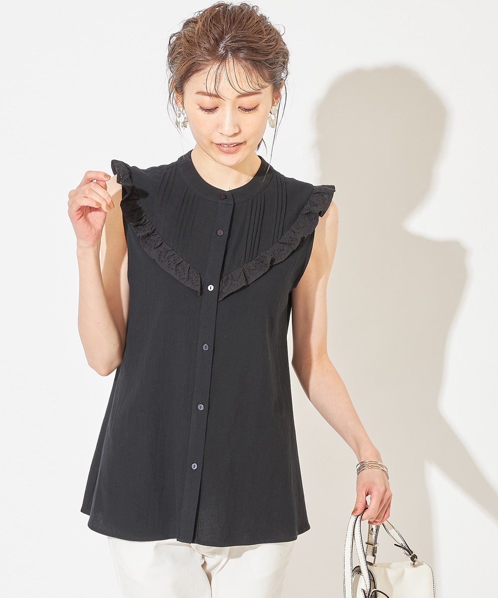 ピンタックフリルブラウス※一部店舗のみ入荷