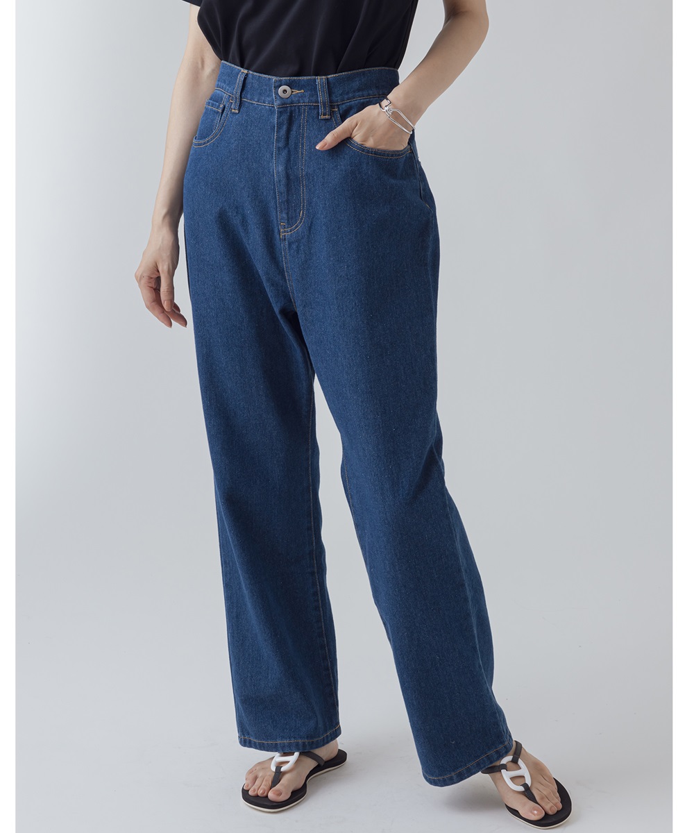 デニムストレートパンツ