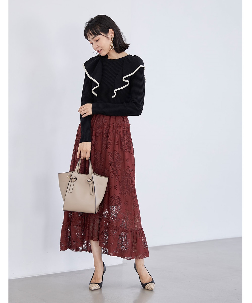 透かしレースフリルスカート※WEB Store限定再販売