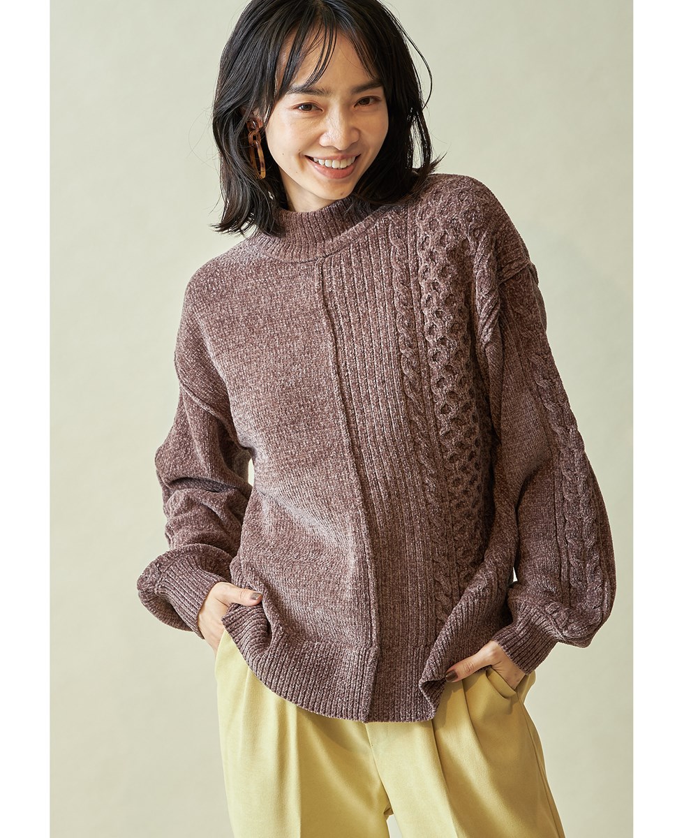 10月31日午前0:00再販！ケーブル切替ニット※一部店舗のみ入荷