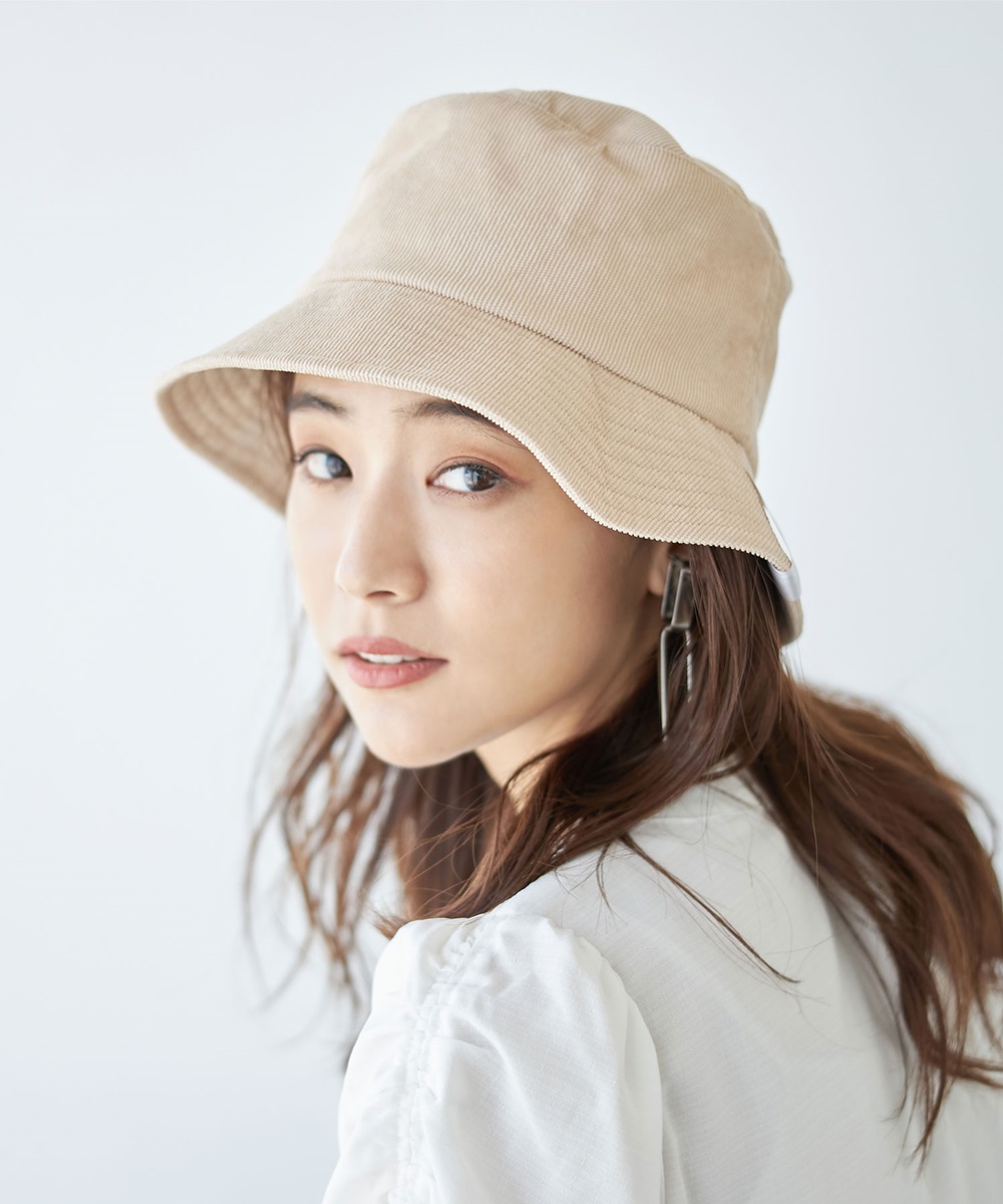 コーデュロイバゲットハット