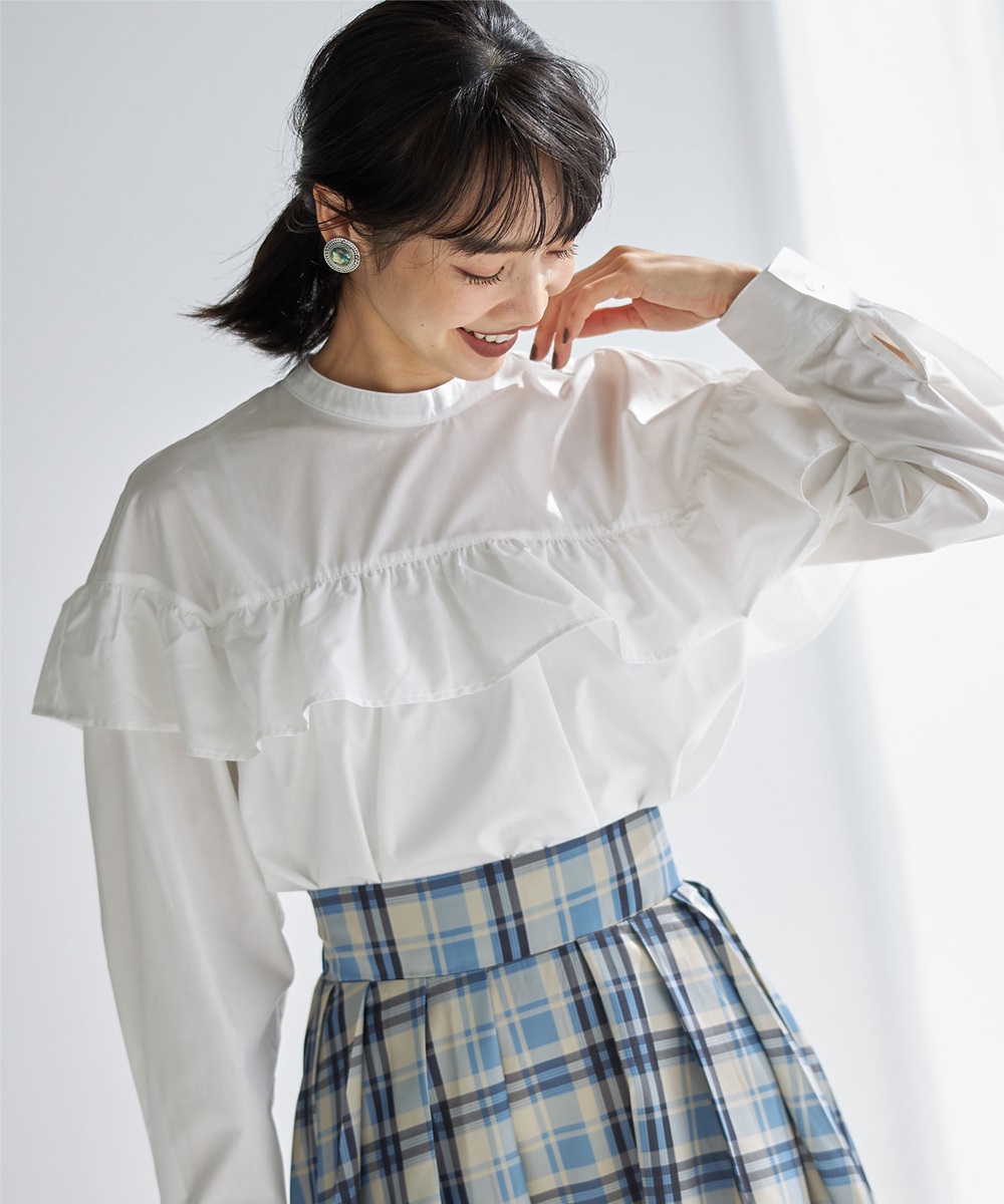 フリルスクエアブラウス※WEB Store限定販売