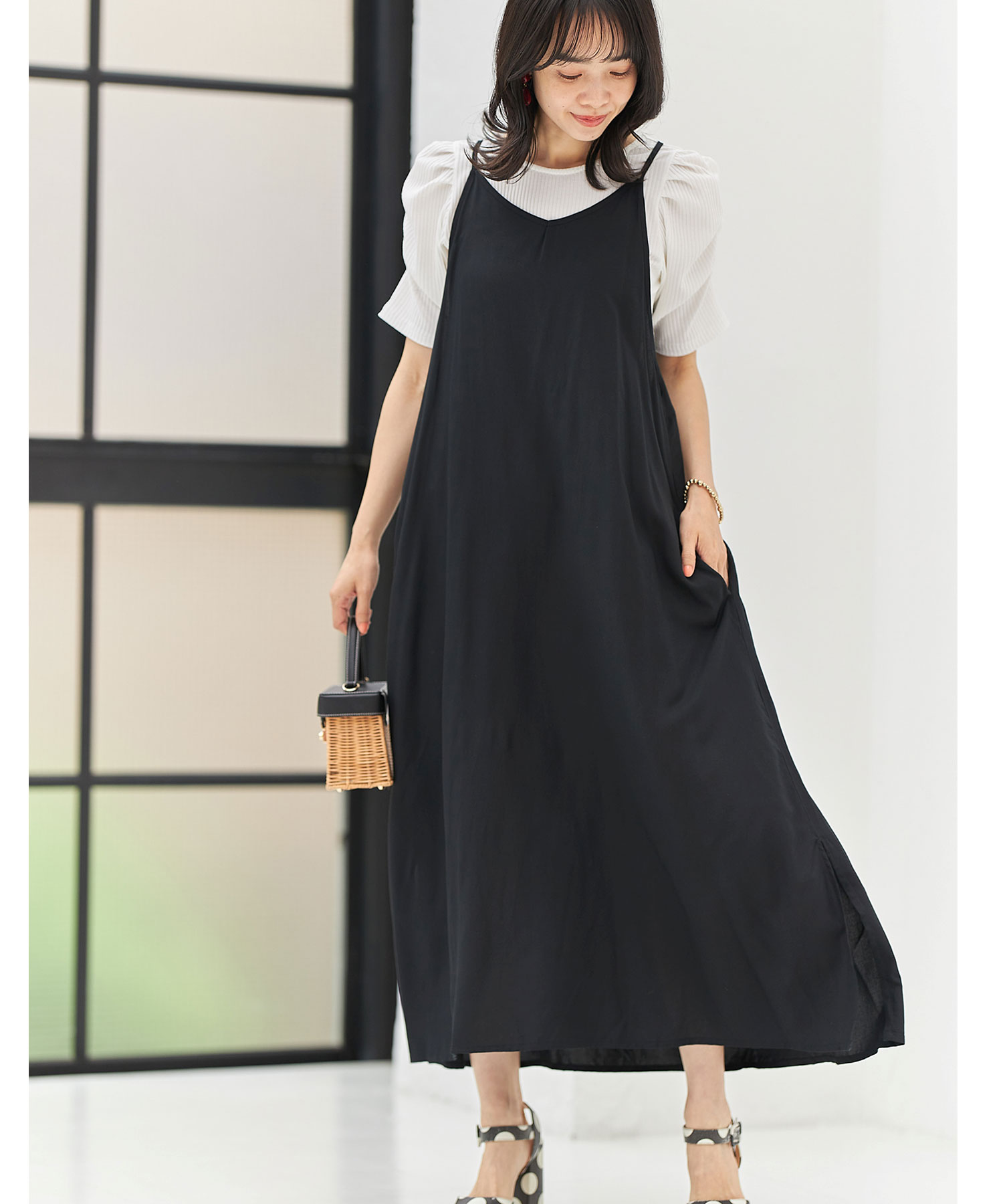レーヨンキャミワンピース　※一部店舗のみ入荷