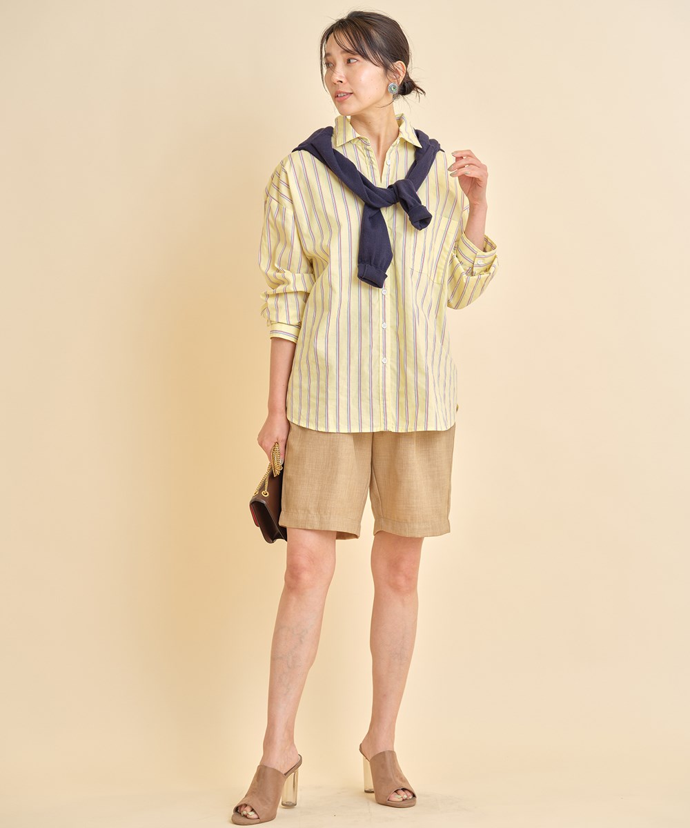 麻タッチポリショートパンツ※WEB Store限定販売
