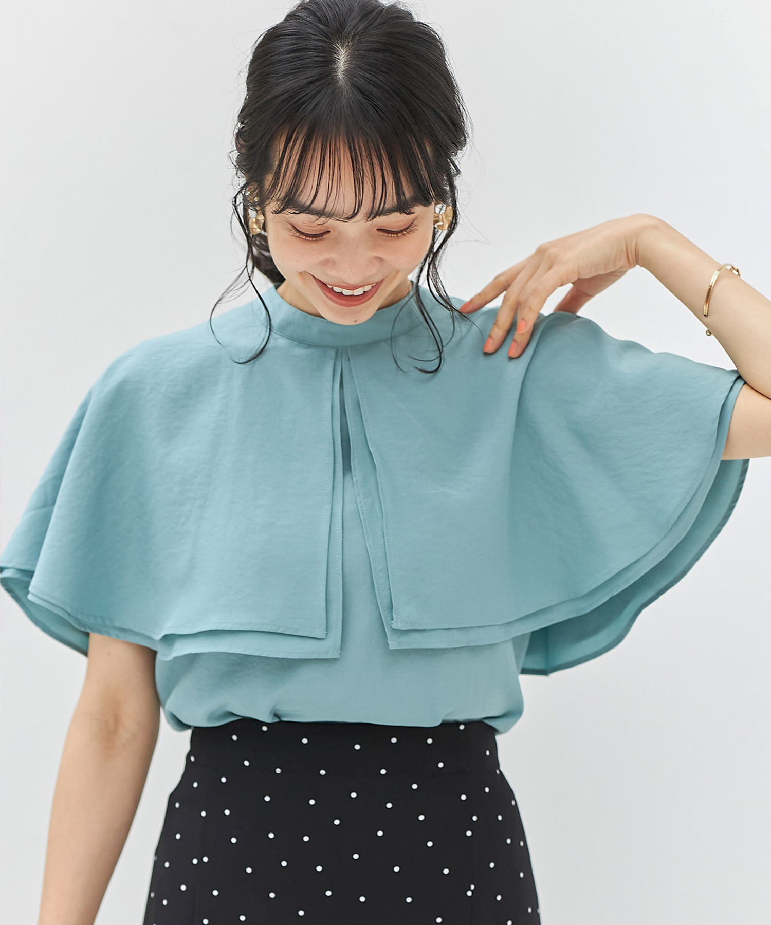 ケープカラーブラウス※WEB Store限定販売