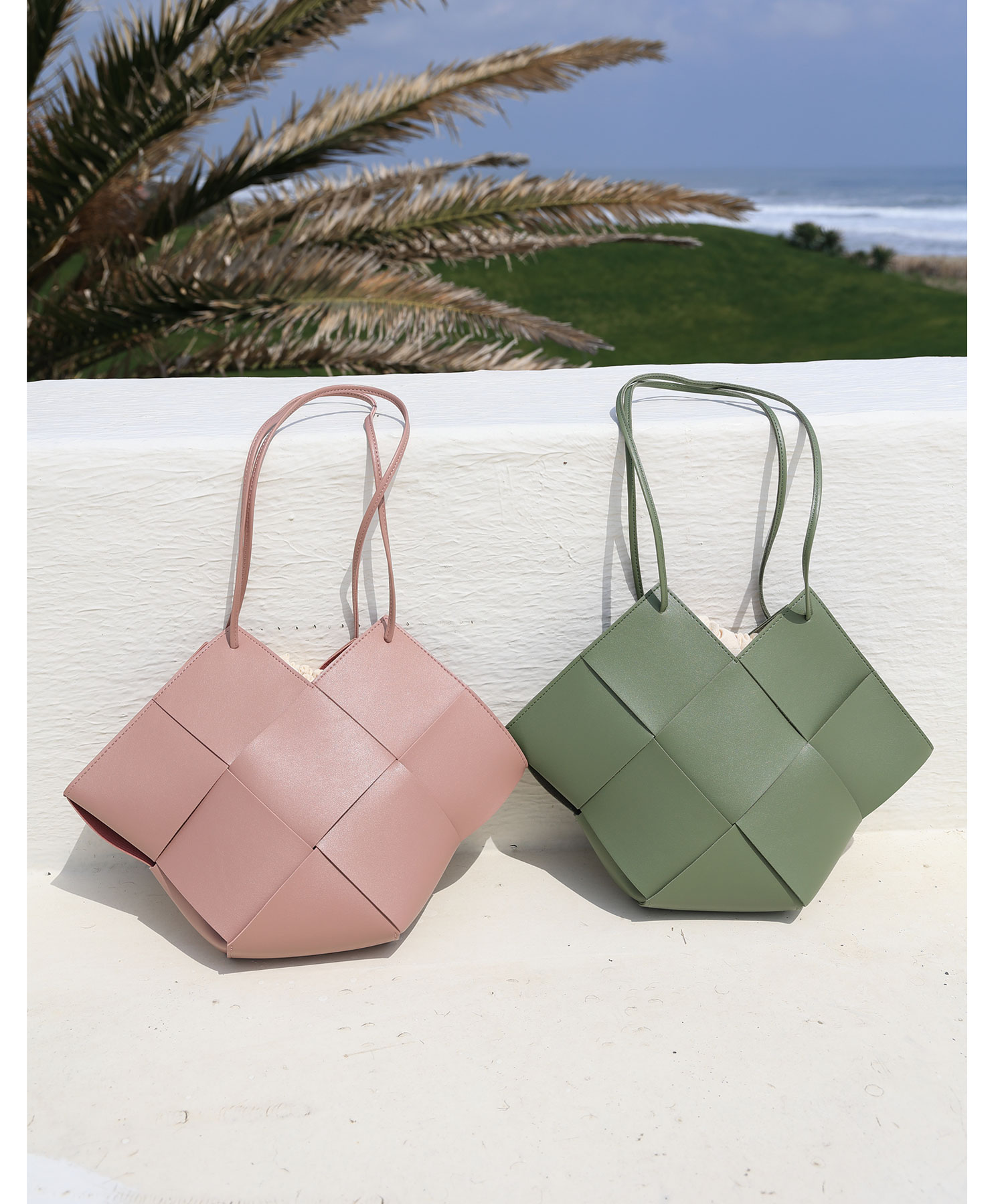 編み込み肩掛けトートバッグ※WEB Store限定販売