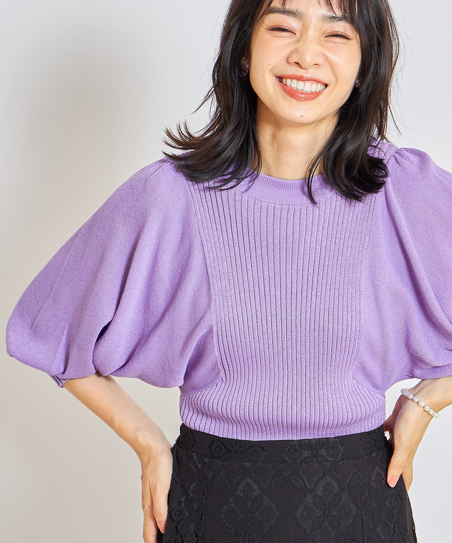ボリュームスリーブニットプルオーバー※WEB Store限定販売＊SALE品につき返品/交換/注文確定後の変更キャンセル不可＊