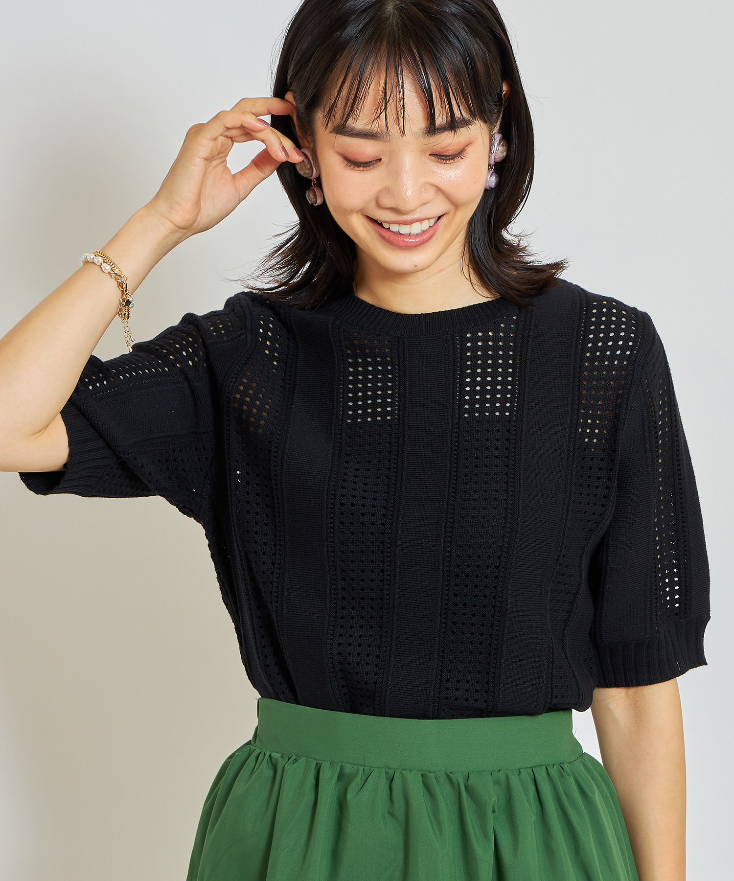透かし編みプルオーバー※WEB Store限定販売