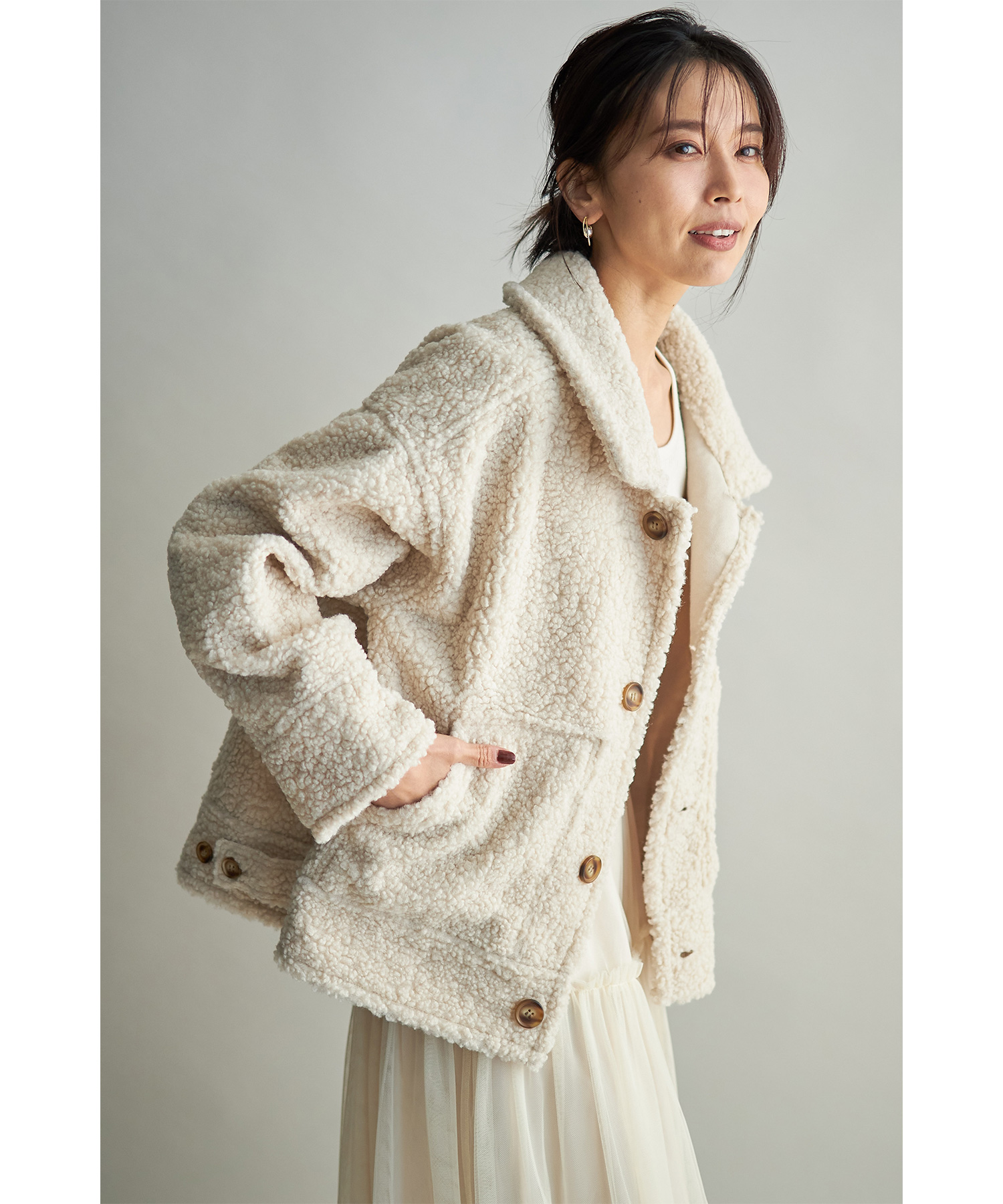 フェイクムートンリバーシブルジャケット※一部店舗のみ入荷