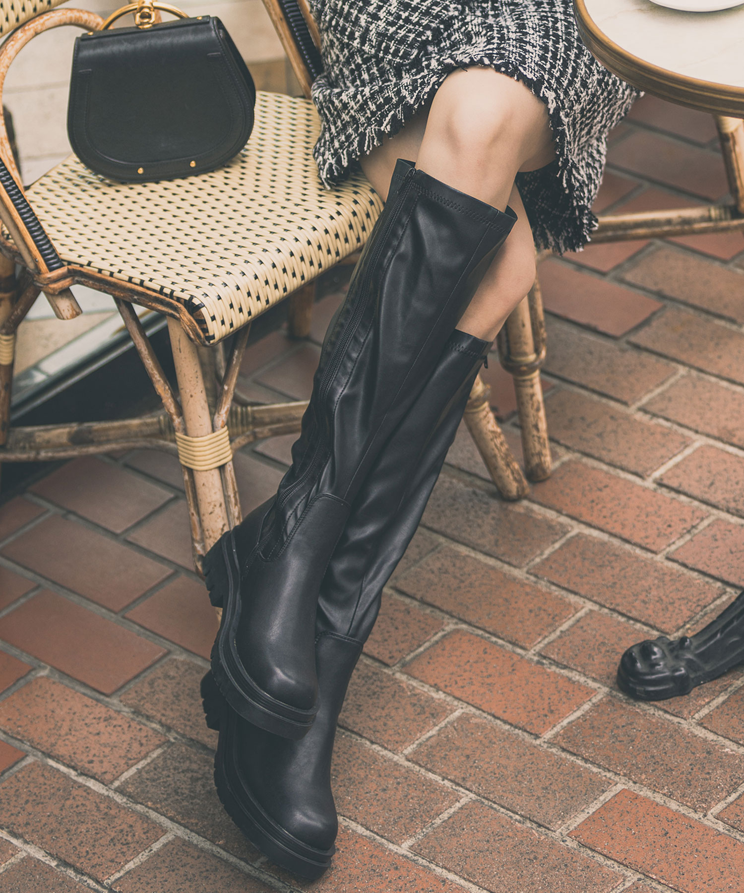 【石井亜美さん着用】ストレッチロングブーツ※一部店舗のみ入荷