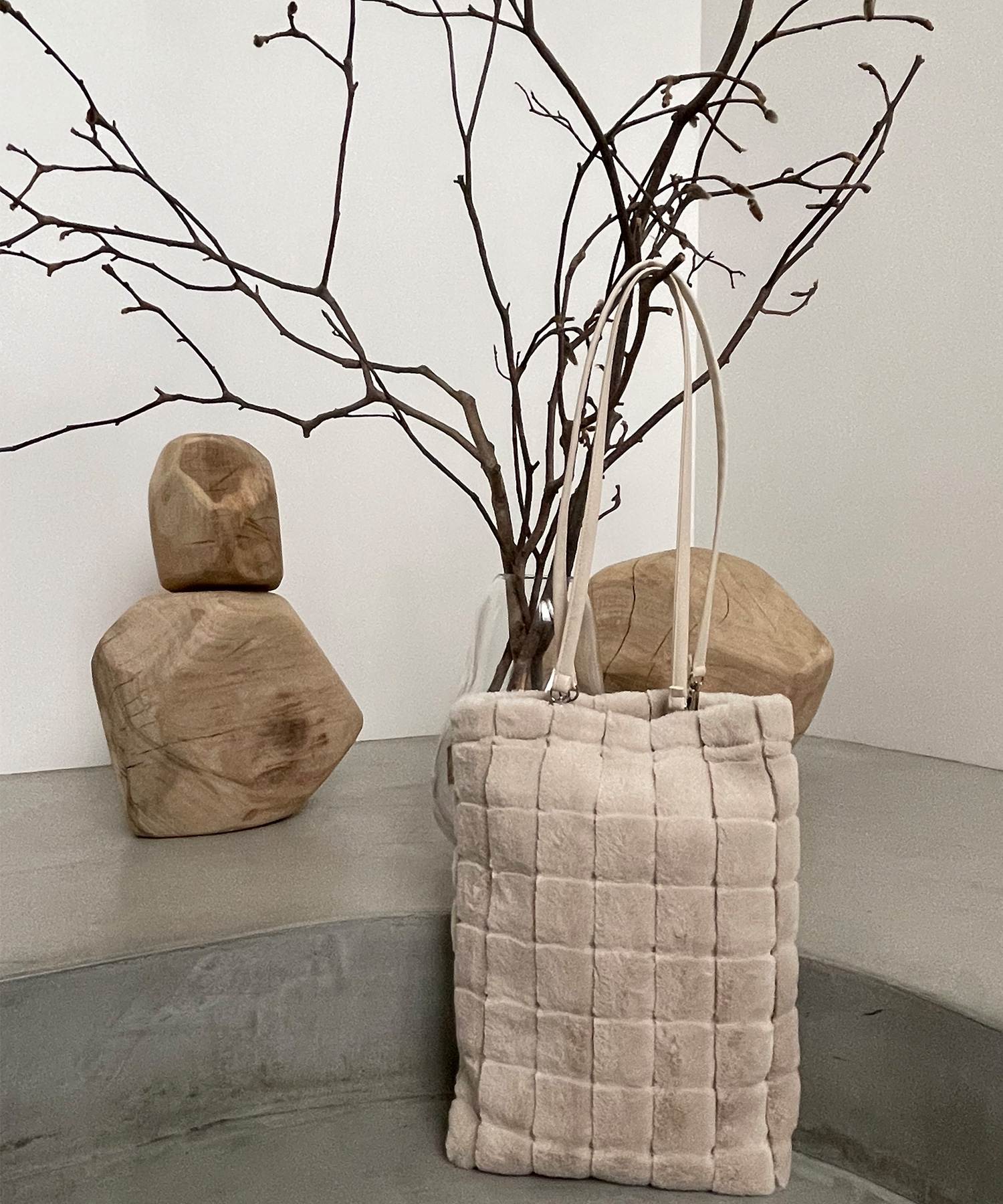 【WEB限定】ファーブロックトートバッグ