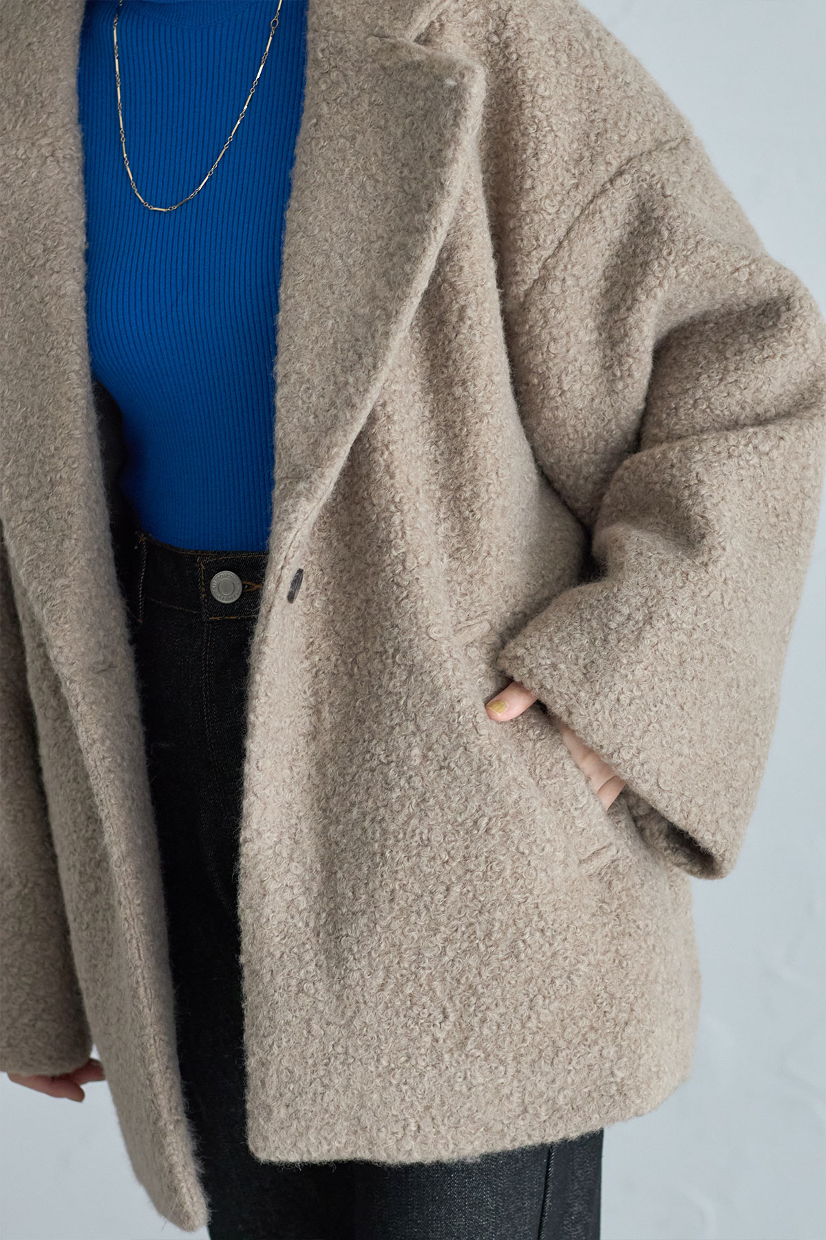 【AW SALE】テーラードミドルジャケット＊SALE品につき返品/交換/注文確定後の変更キャンセル不可＊