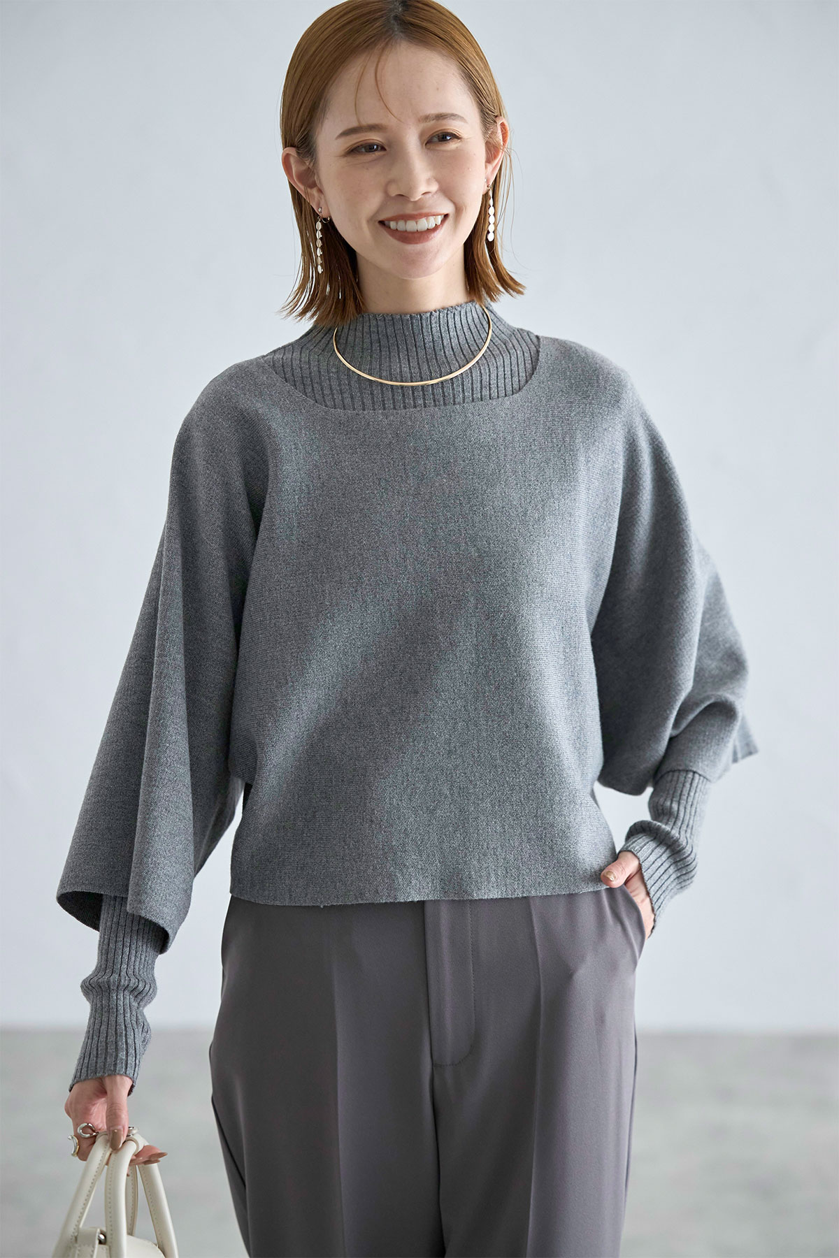 【WEB限定】レイヤードニットプルオーバー