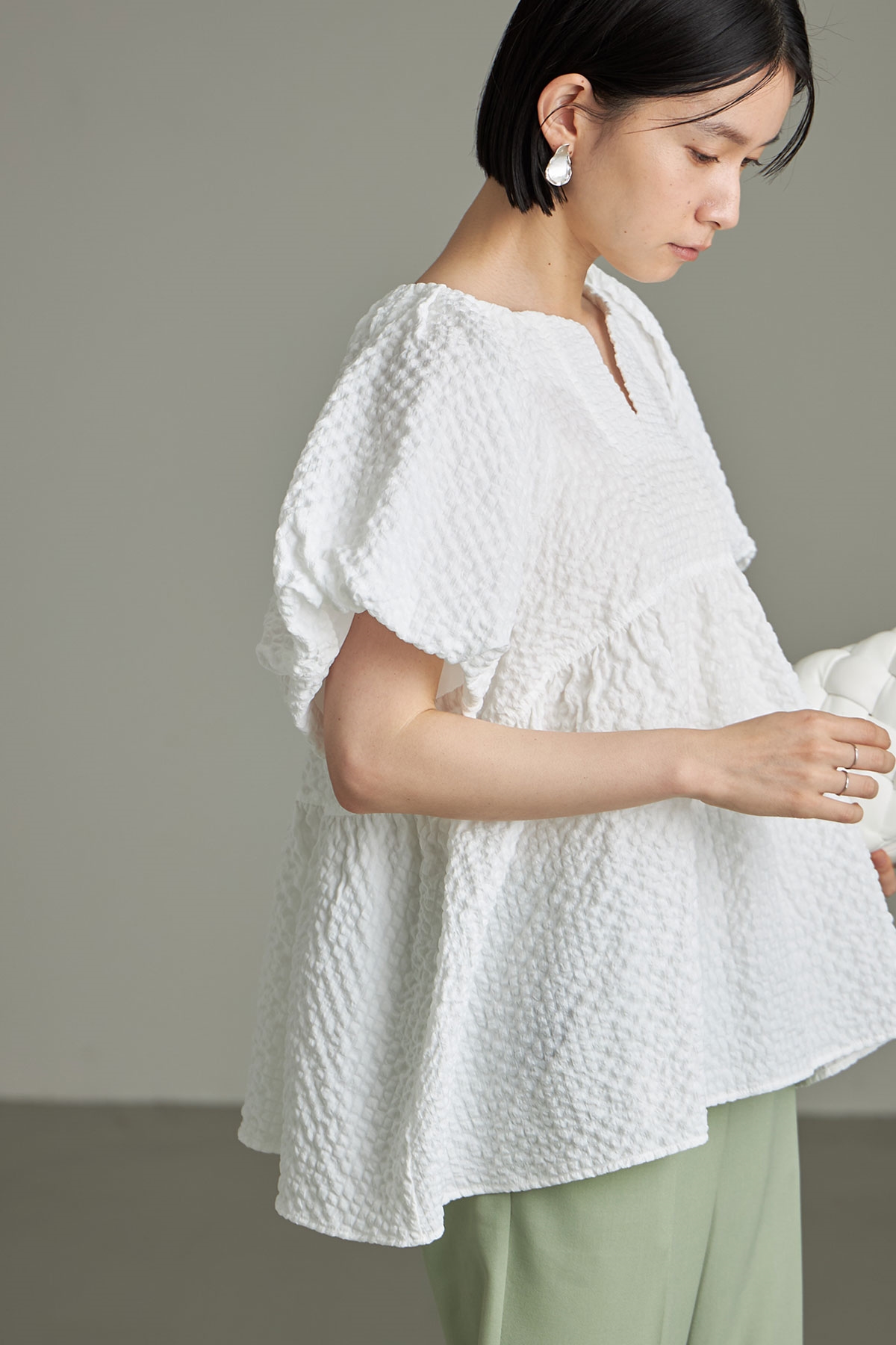 バルーン袖サッカーブラウス※一部店舗のみ入荷