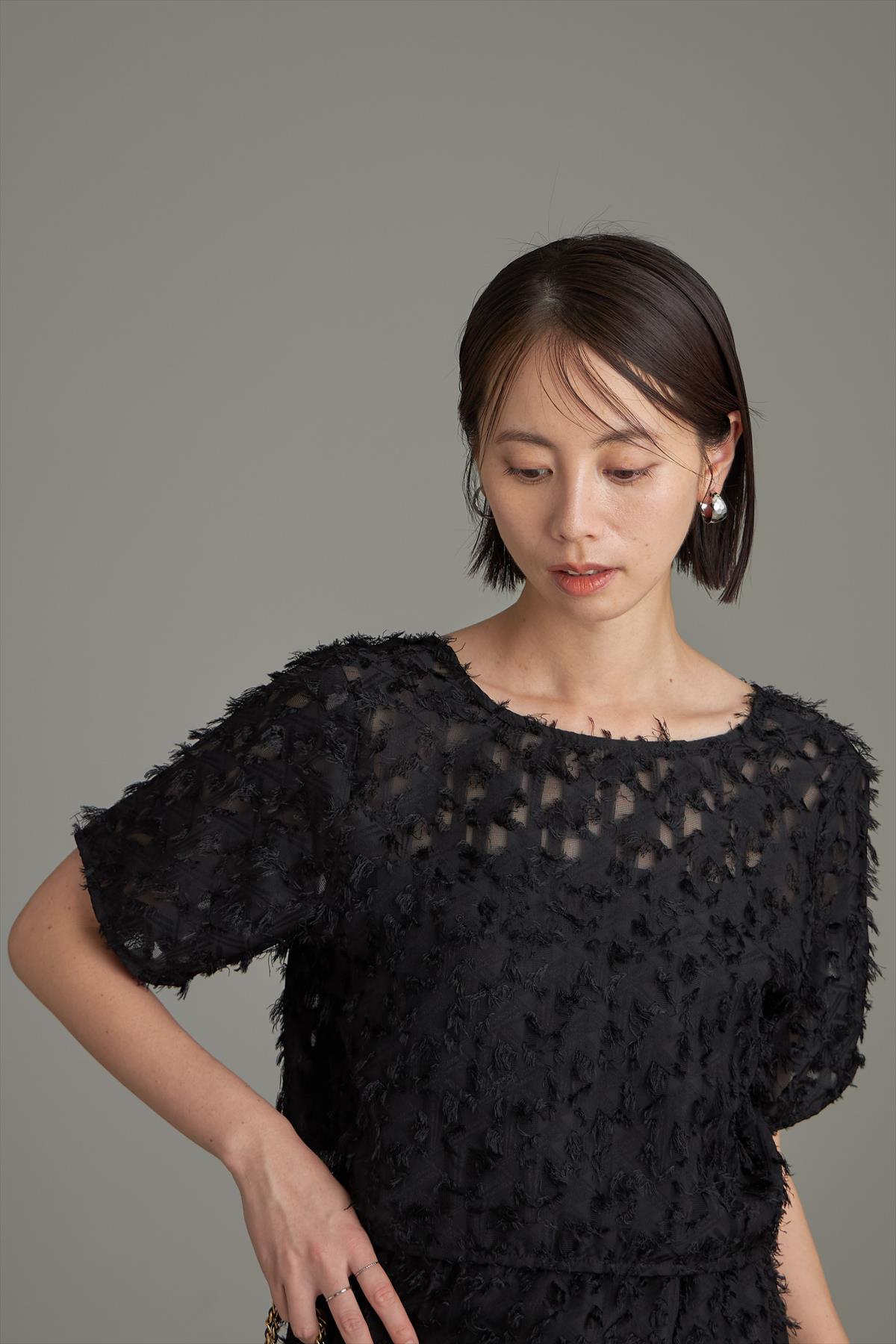 【WEB限定】2WAYシアーフリンジプルオーバー