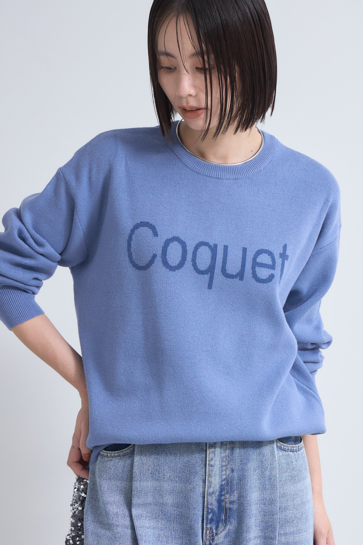 10月3日オフィシャルサイト限定少量再販！ロゴジャガードニット