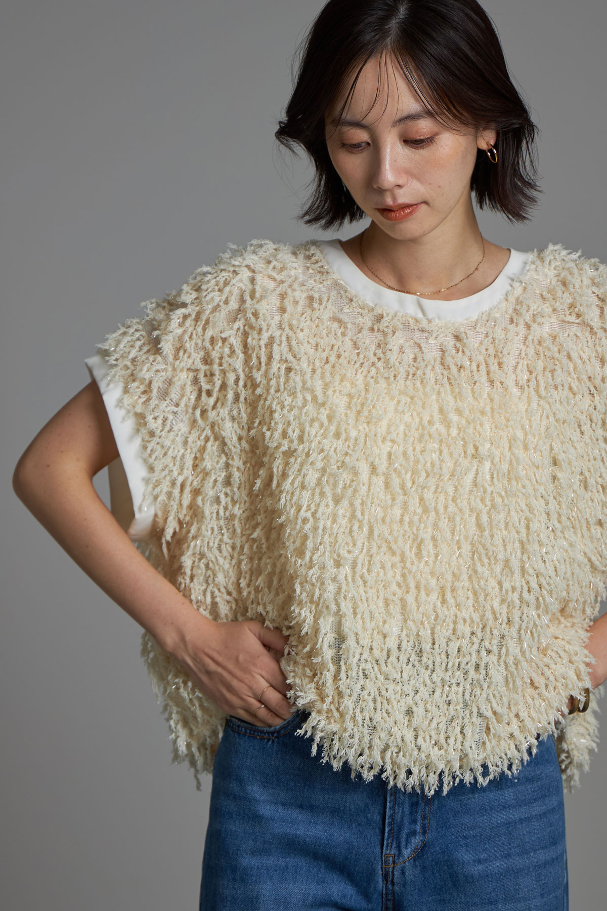 【WEB限定】フリンジカットプルオーバー