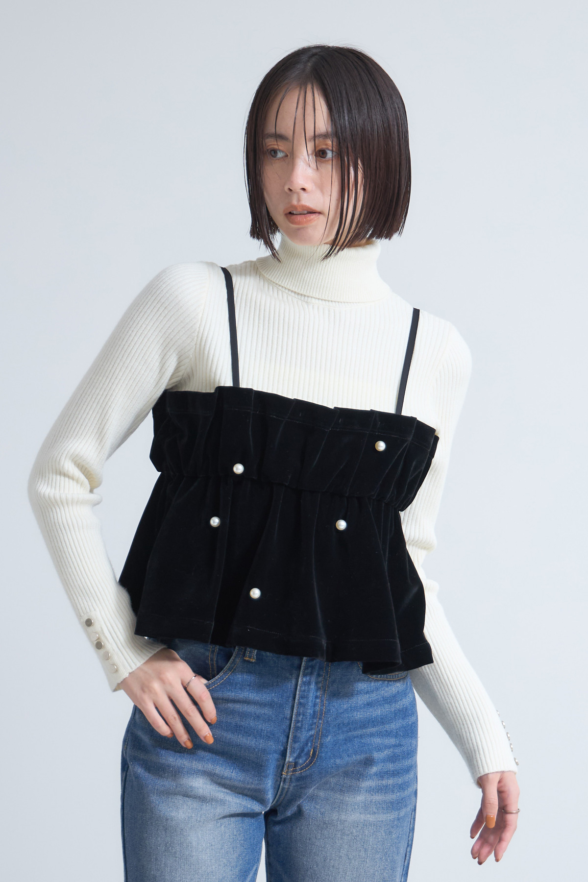 【SALE】パールベアキャミソール＊SALE品につき返品/交換/注文確定後の変更キャンセル不可＊