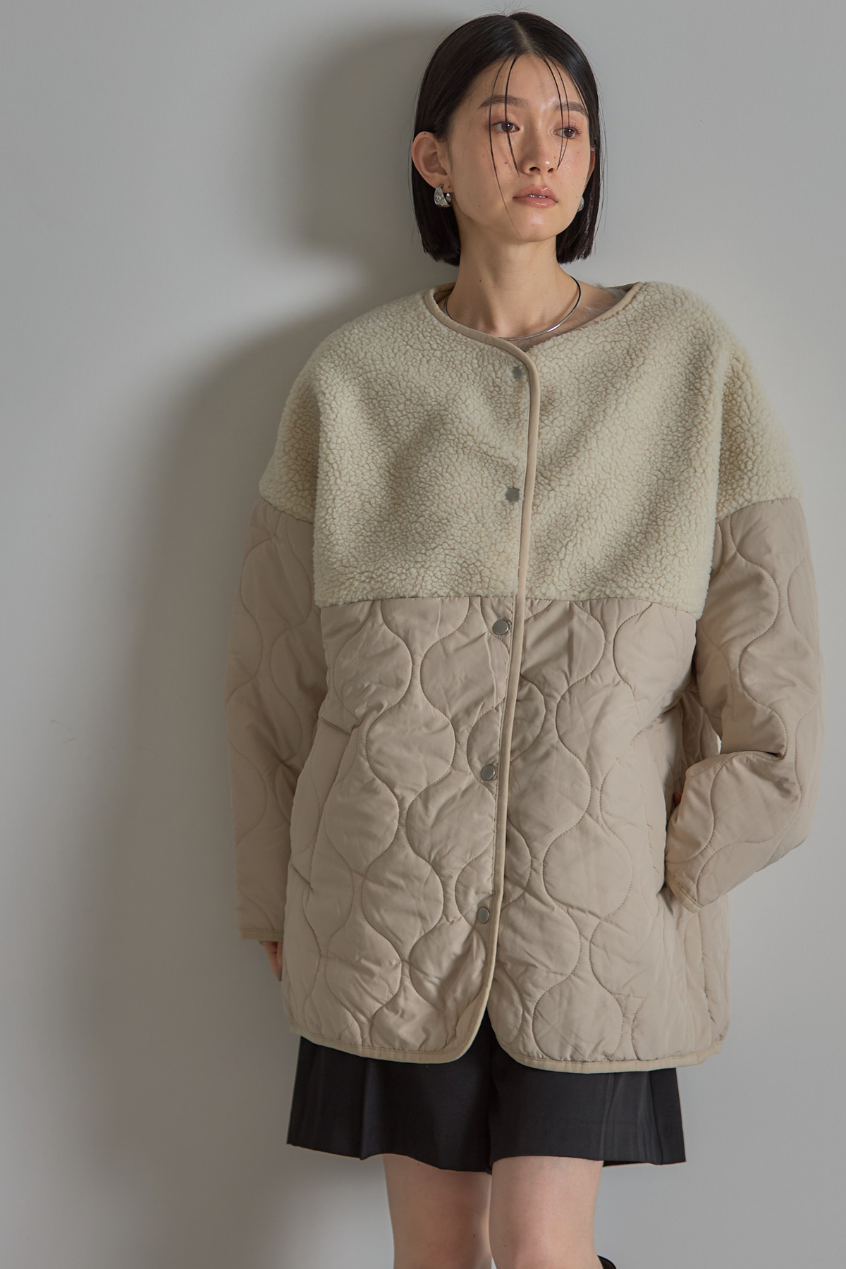 ボア切替キルティングコート※一部店舗のみ入荷