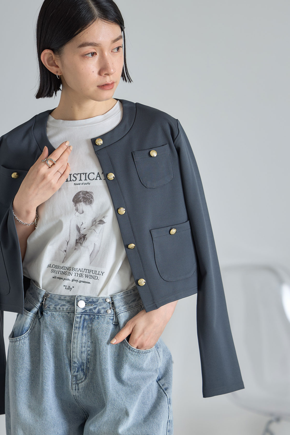 10月15日オフィシャルサイト限定少量再販！ポケットデザインカットカーディガン