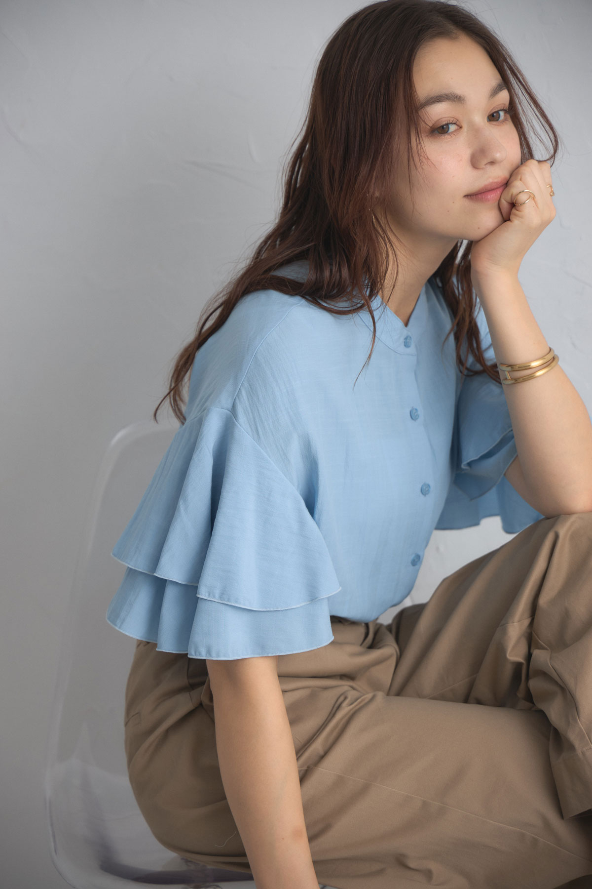 2WAYフリルシャツ※一部店舗のみ入荷