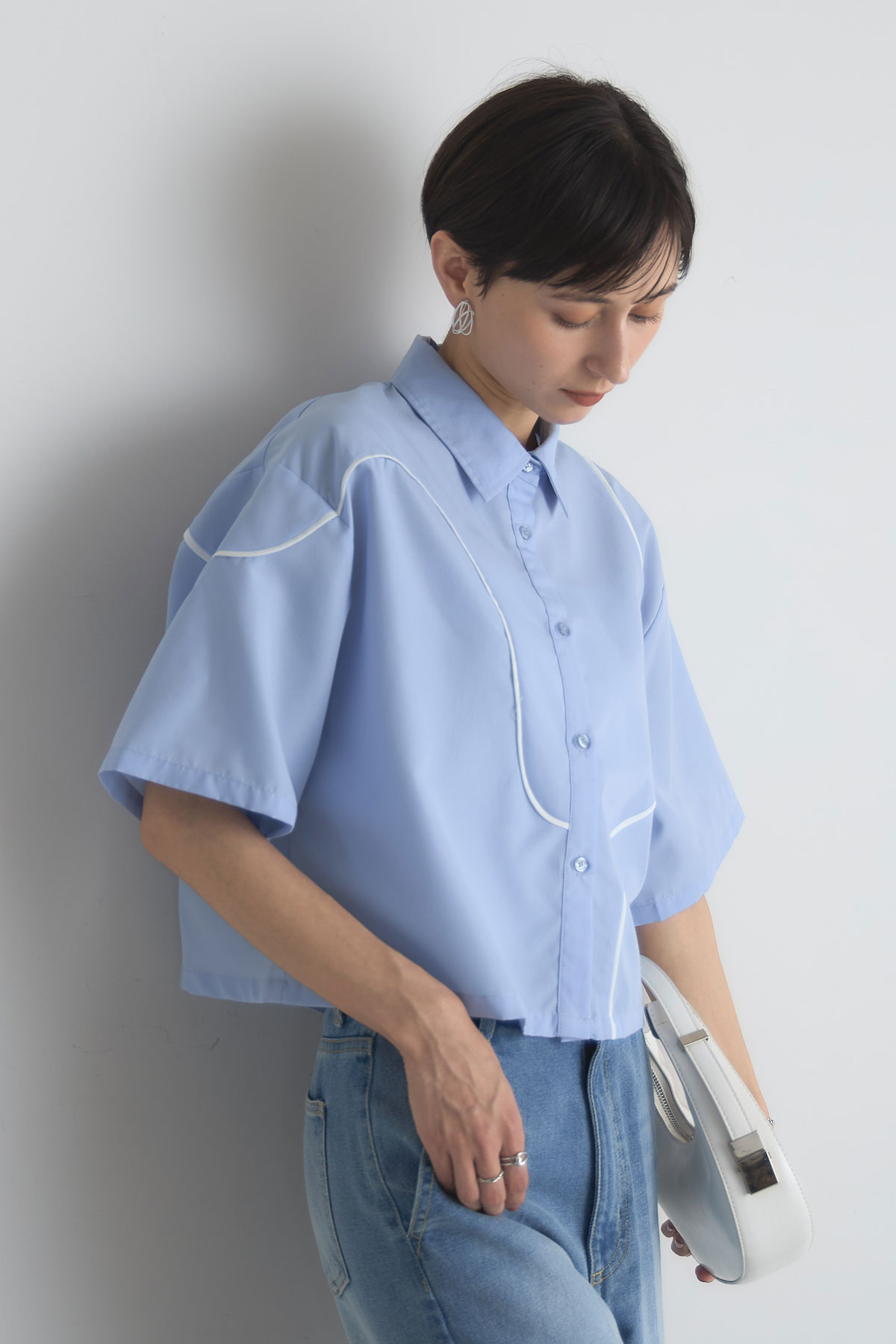 3月25日オフィシャルサイト限定再販！ラインパイピングショートシャツ