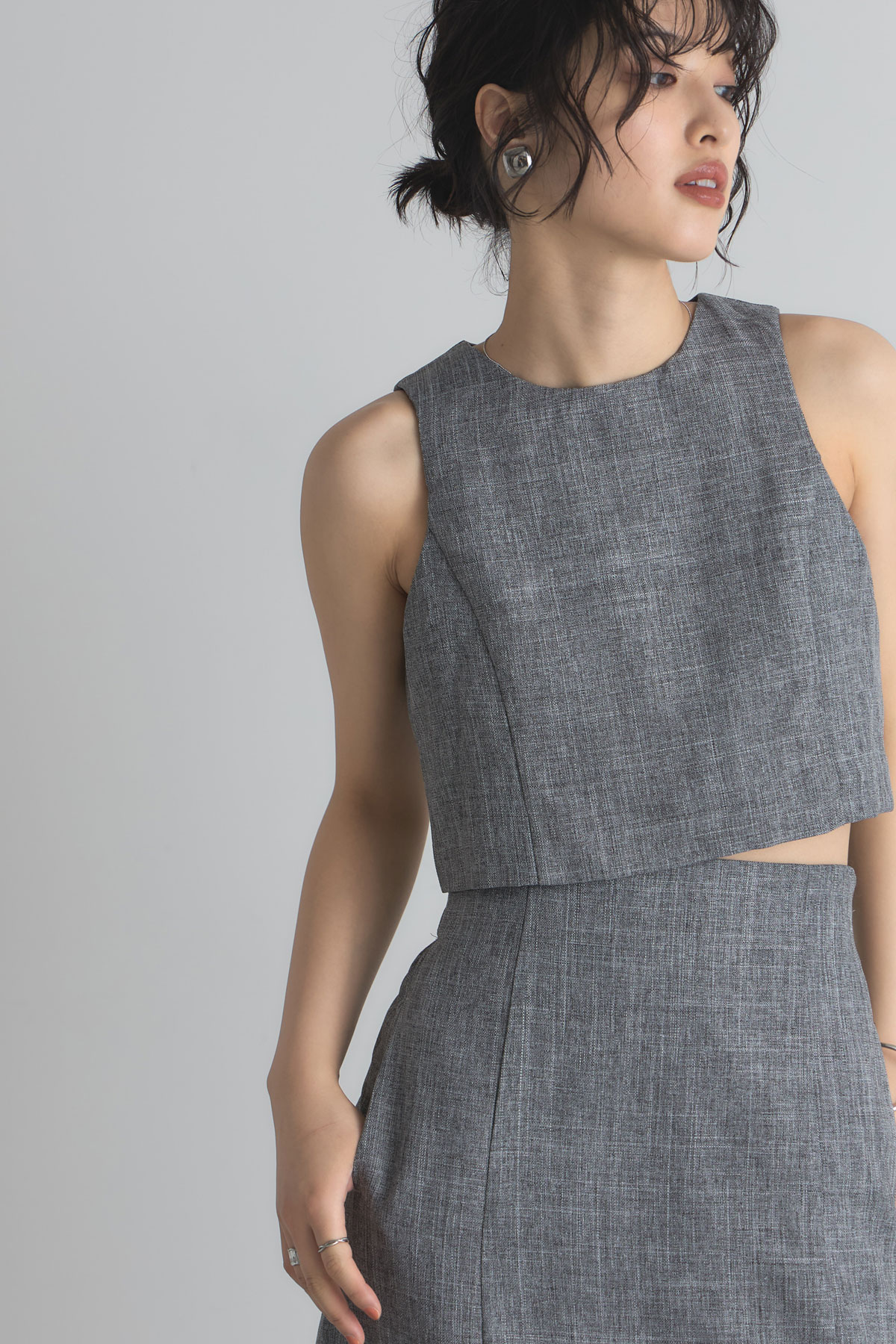 リネンタッチタンクトップ※一部店舗のみ入荷