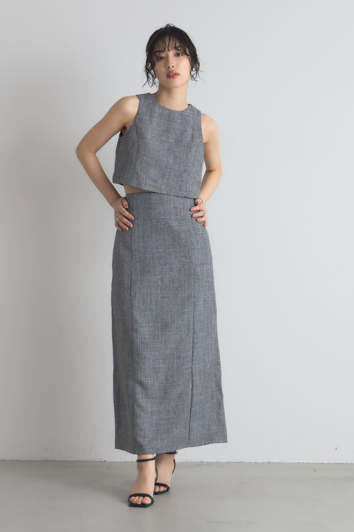 リネンタッチスカート※一部店舗のみ入荷