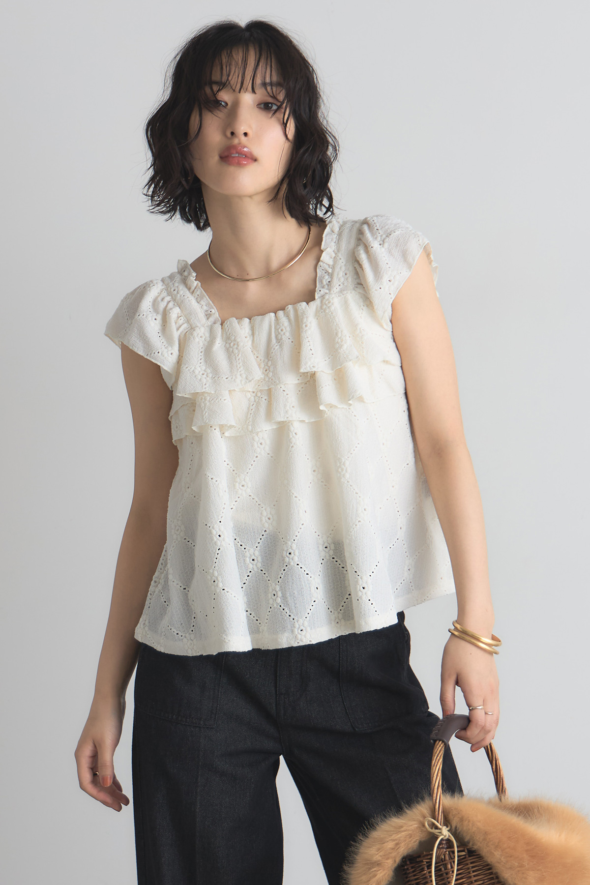 アイレットレースキャミソール※一部店舗のみ入荷