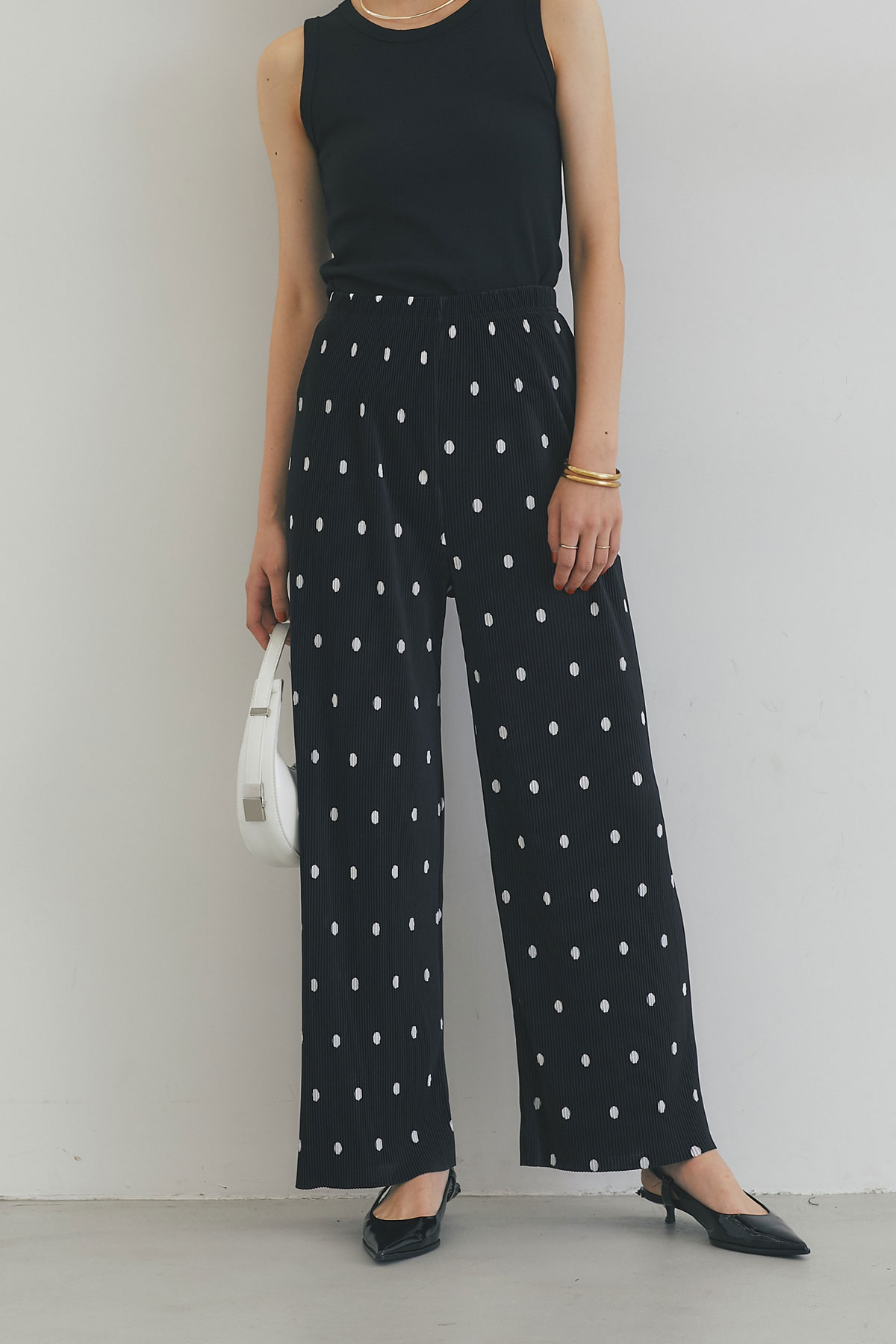 プリーツドットパンツ※一部店舗のみ入荷