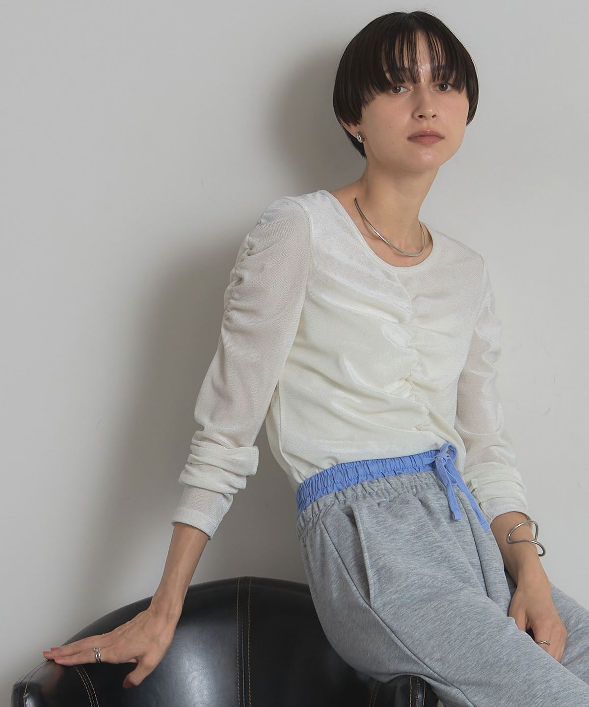 【AW SALE】シアーベロアシャーリングカットソー＊SALE品につき返品/交換/注文確定後の変更キャンセル不可＊