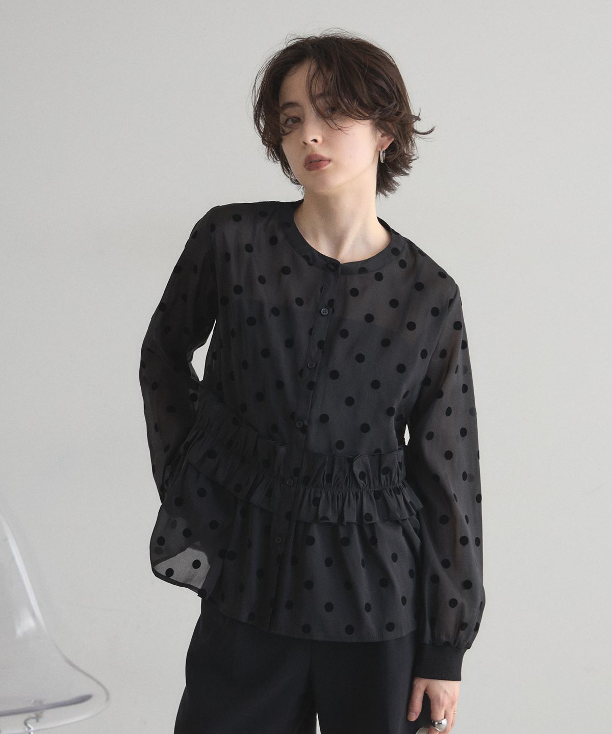 【オフィシャルサイト限定】シアードットフロッキーブラウス